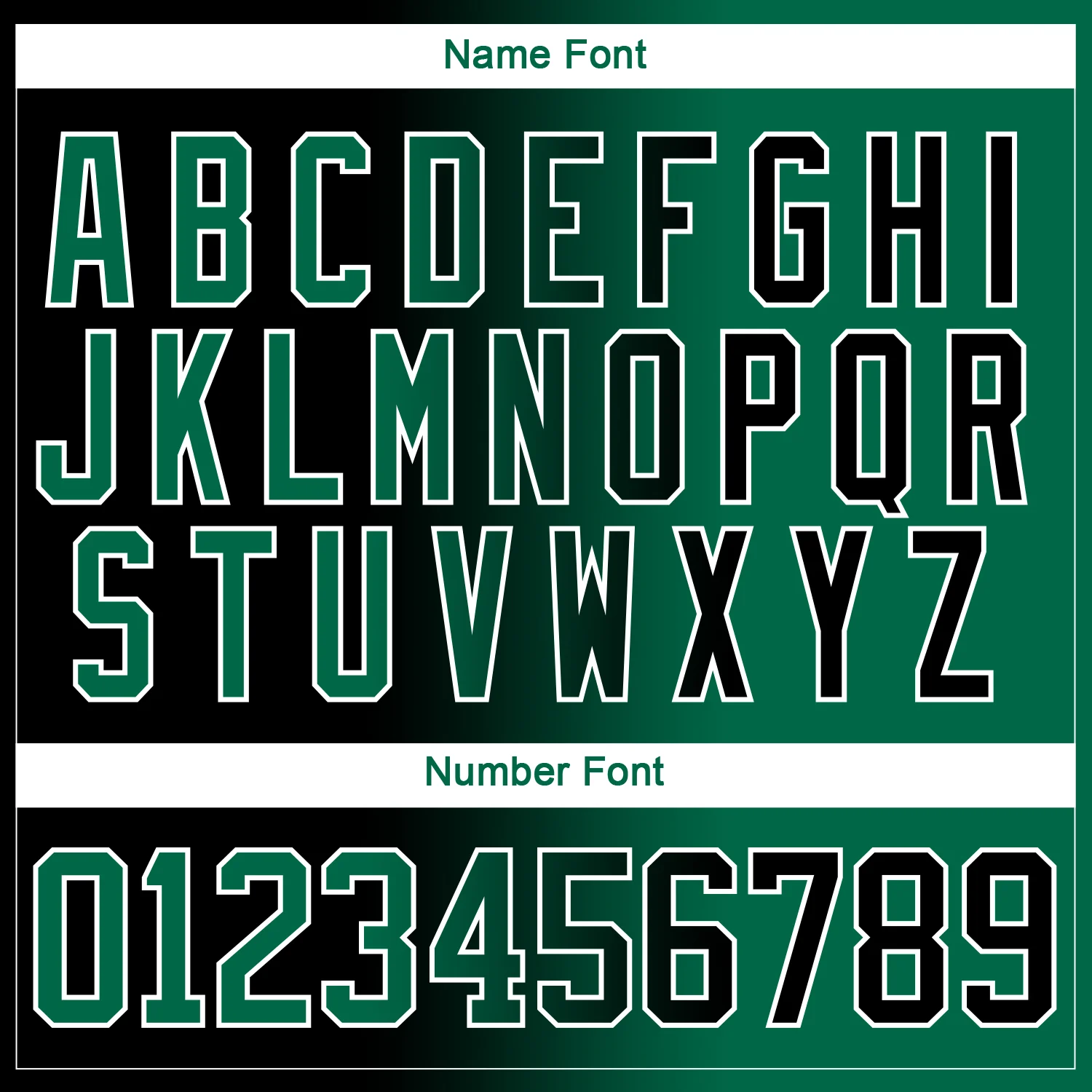Custom Black Kelly Green-White Gradient Fashion Hockey Lace Neck Jersey - Image 7