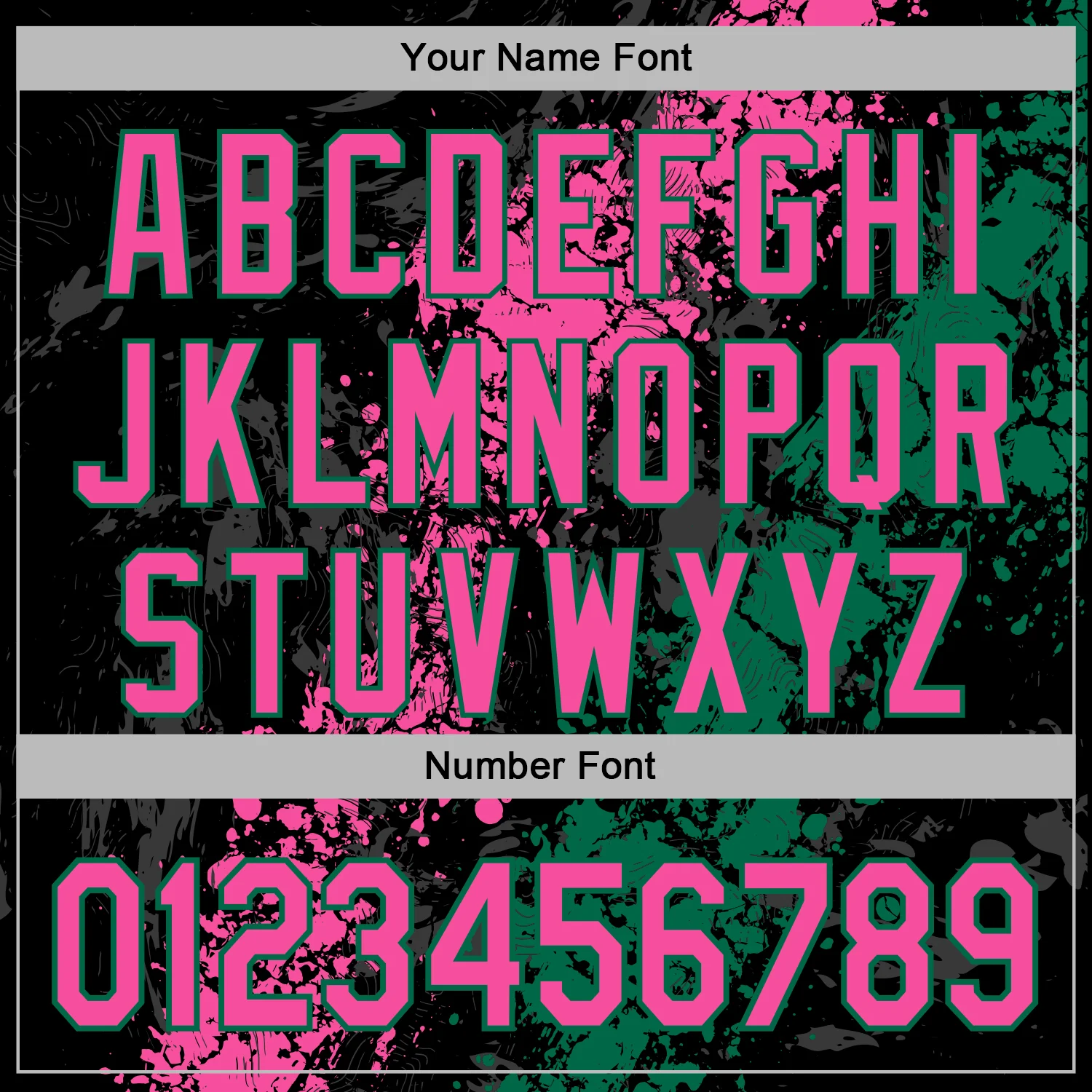 Custom Stitched Black Pink-Kelly Green Splash Sports Pullover Sweatshirt Hoodie - Image 6