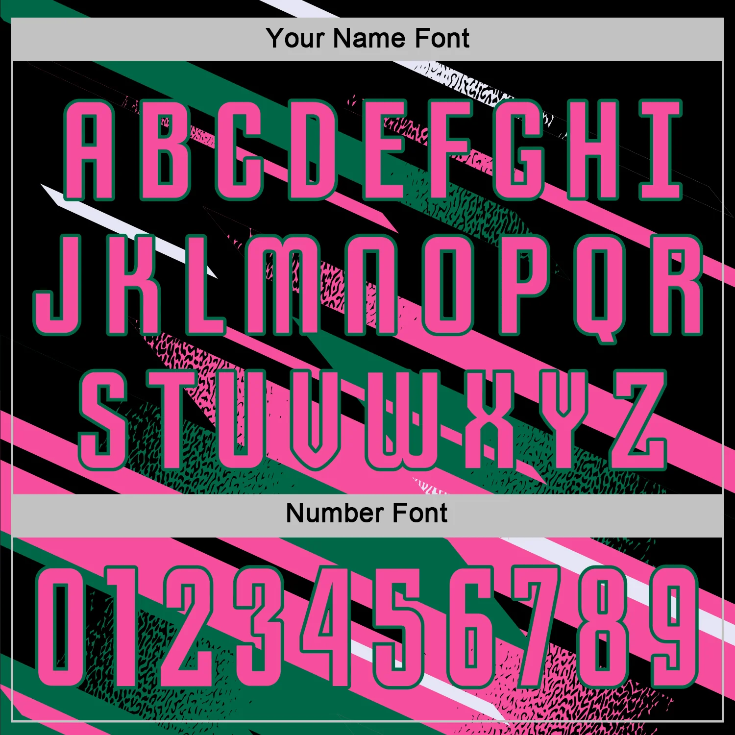 Custom Black Pink Kelly Green-White Grunge Stripe And Grainy Sports Sublimation Soccer Uniform Jersey - Image 6