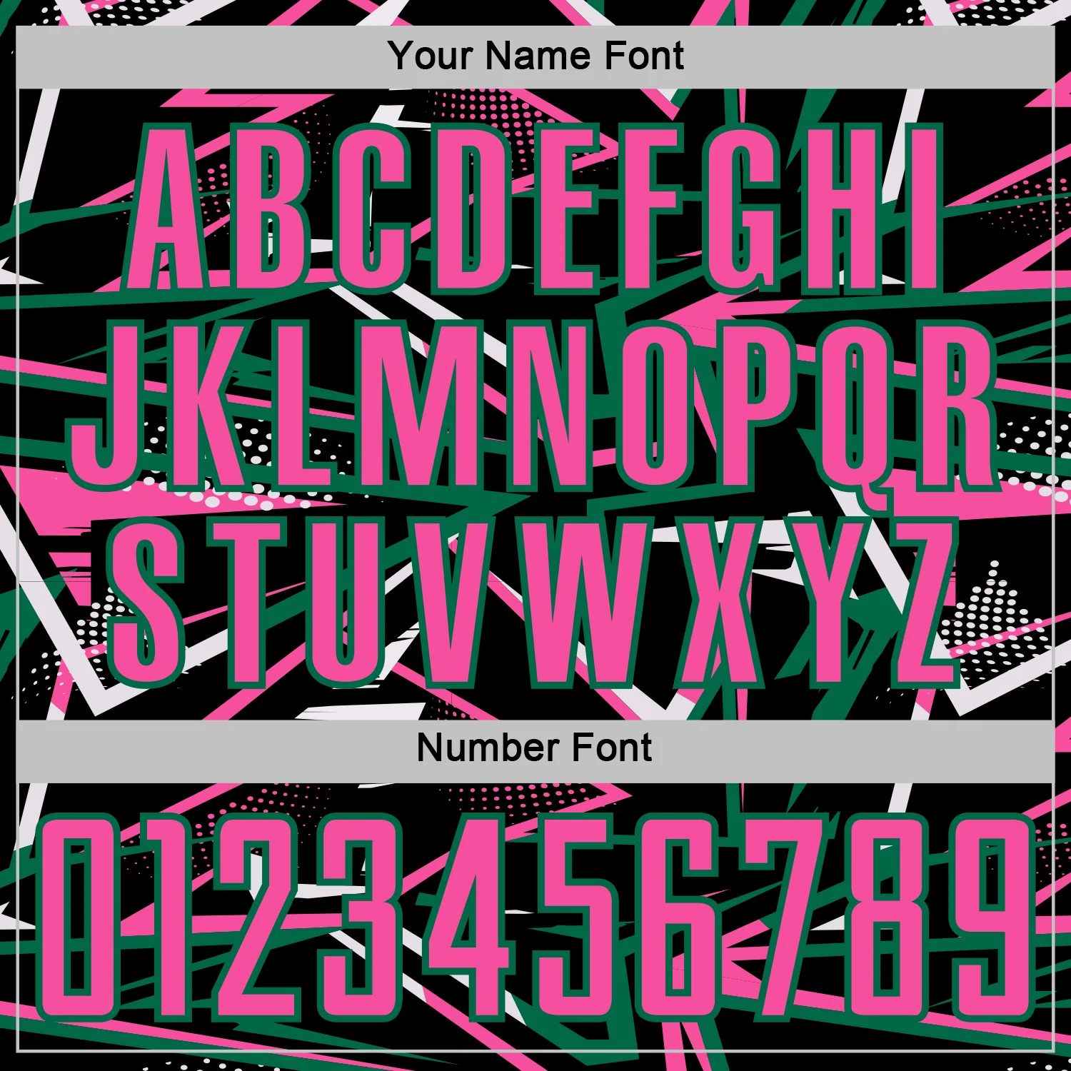 Custom Black Pink Kelly Green-White Abstract Geometric Stripes Sports Sublimation Soccer Uniform Jersey - Image 6