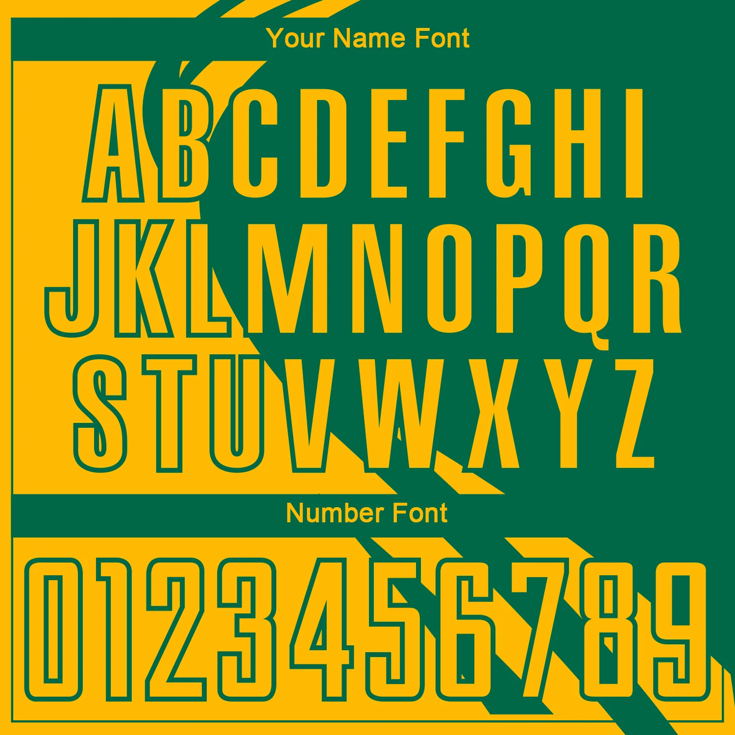 Custom Gold Kelly Green Diagonal Streamline Color Block Swirl Curve Lines Sublimation Soccer Uniform Jersey - Image 5