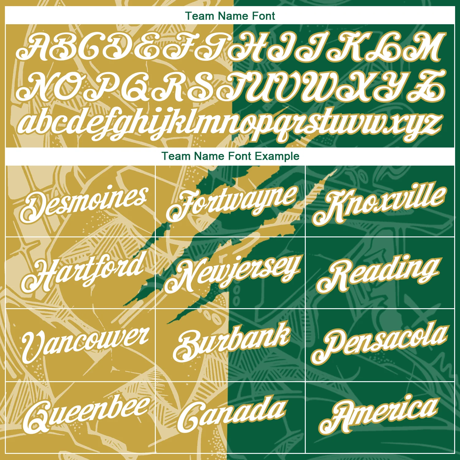 Custom Graffiti Pattern White Kelly Green-Old Gold Scratch 3D Performance T-Shirt - Image 3
