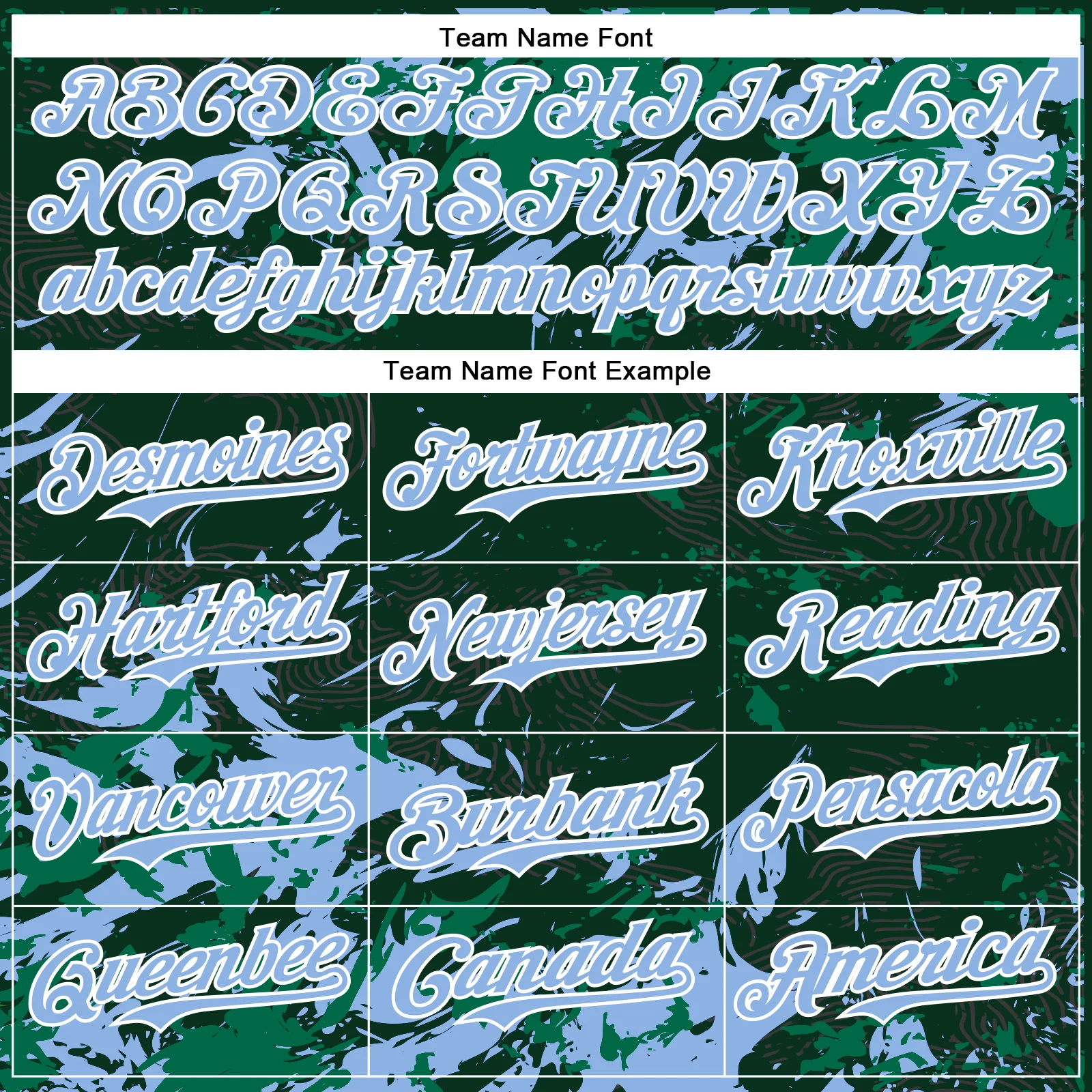 Custom Green Light Blue Kelly Green-White Splash Bomber Full-Snap Varsity Letterman Hoodie Jacket - Image 5