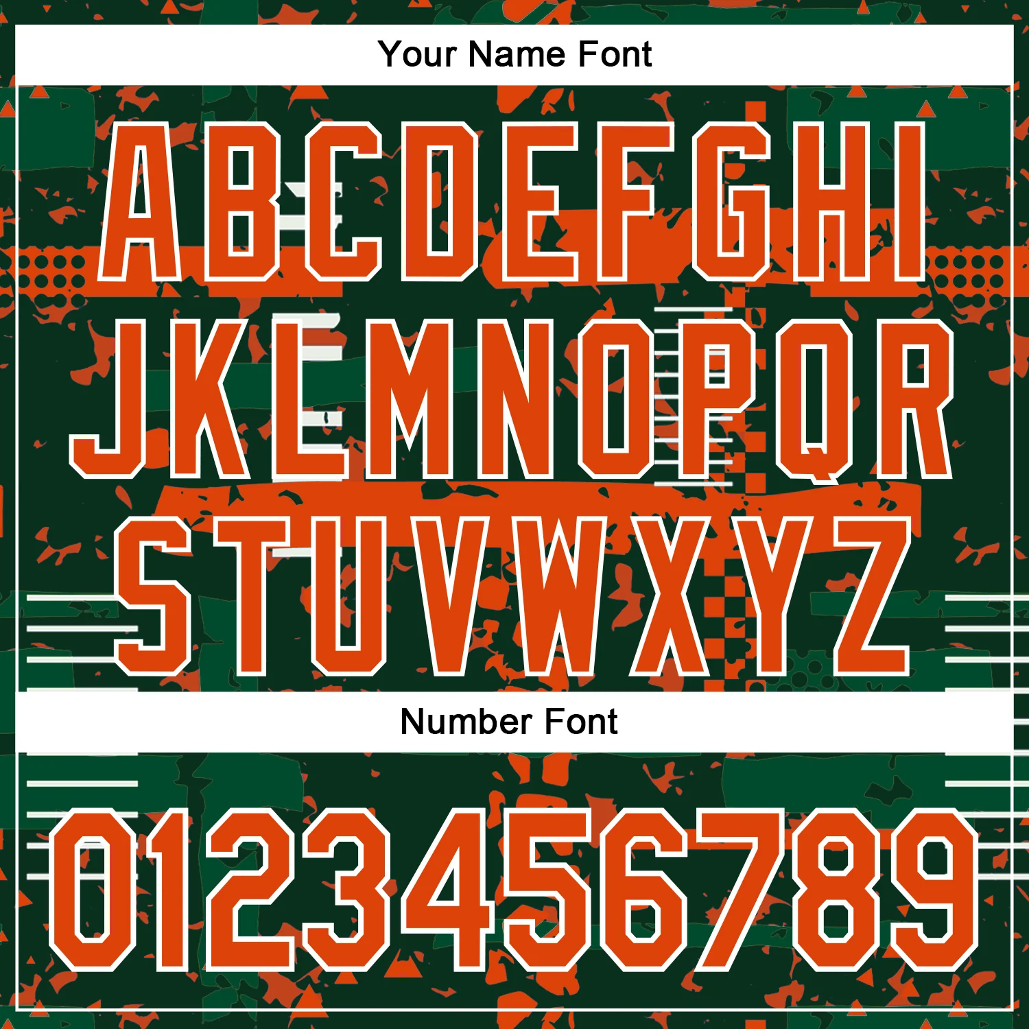 Custom Green Orange Kelly Green-White Abstract Fragment Shape Bomber Full-Snap Varsity Letterman Hoodie Jacket - Image 6