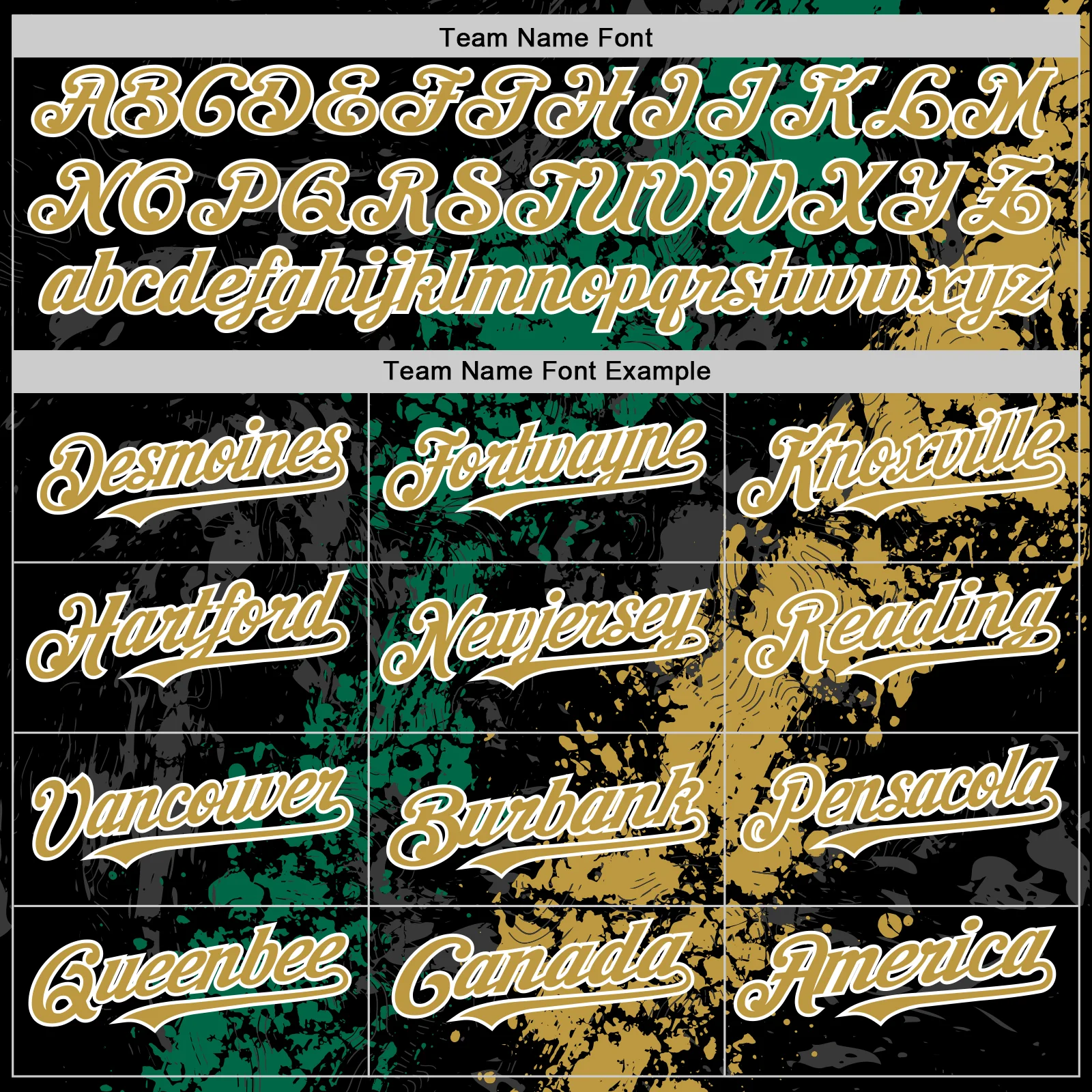 Custom Black Old Gold Kelly Green-White Splash Art 3D Pattern Design Bomber Full-Snap Varsity Letterman Hoodie Jacket - Image 5