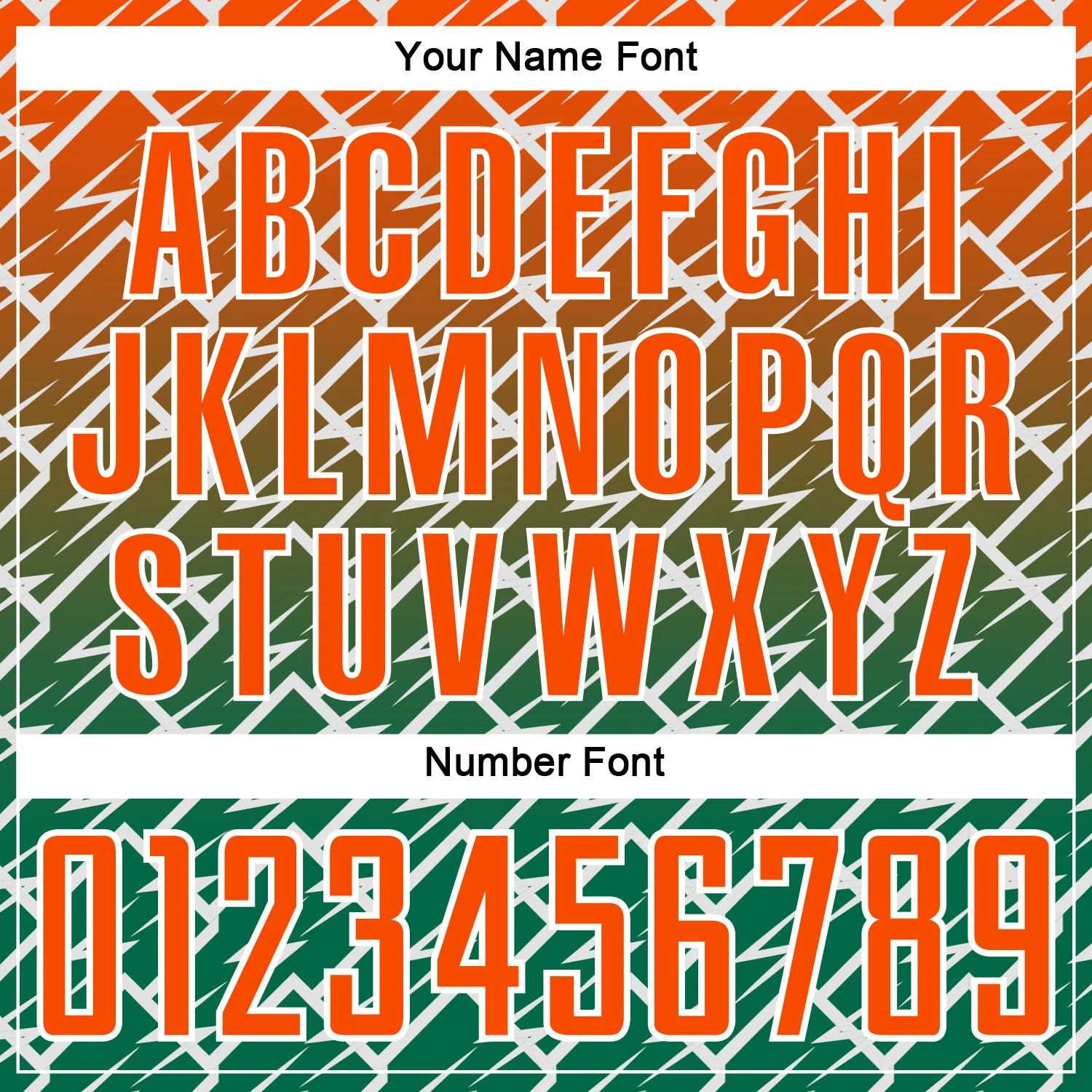 Custom Orange Kelly Green-White Lightning Sports Sublimation Soccer Uniform Jersey - Image 6