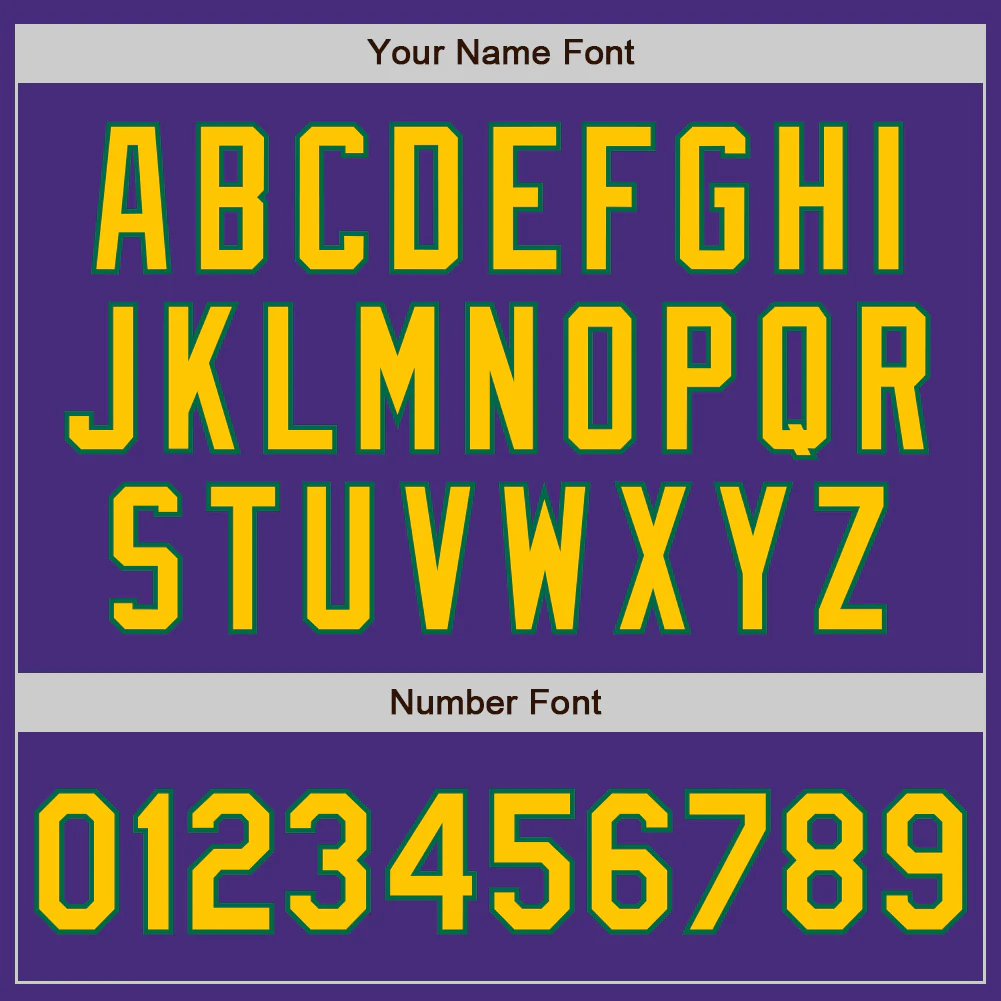 Custom Purple Yellow-Kelly Green Authentic Baseball Jersey - Image 8
