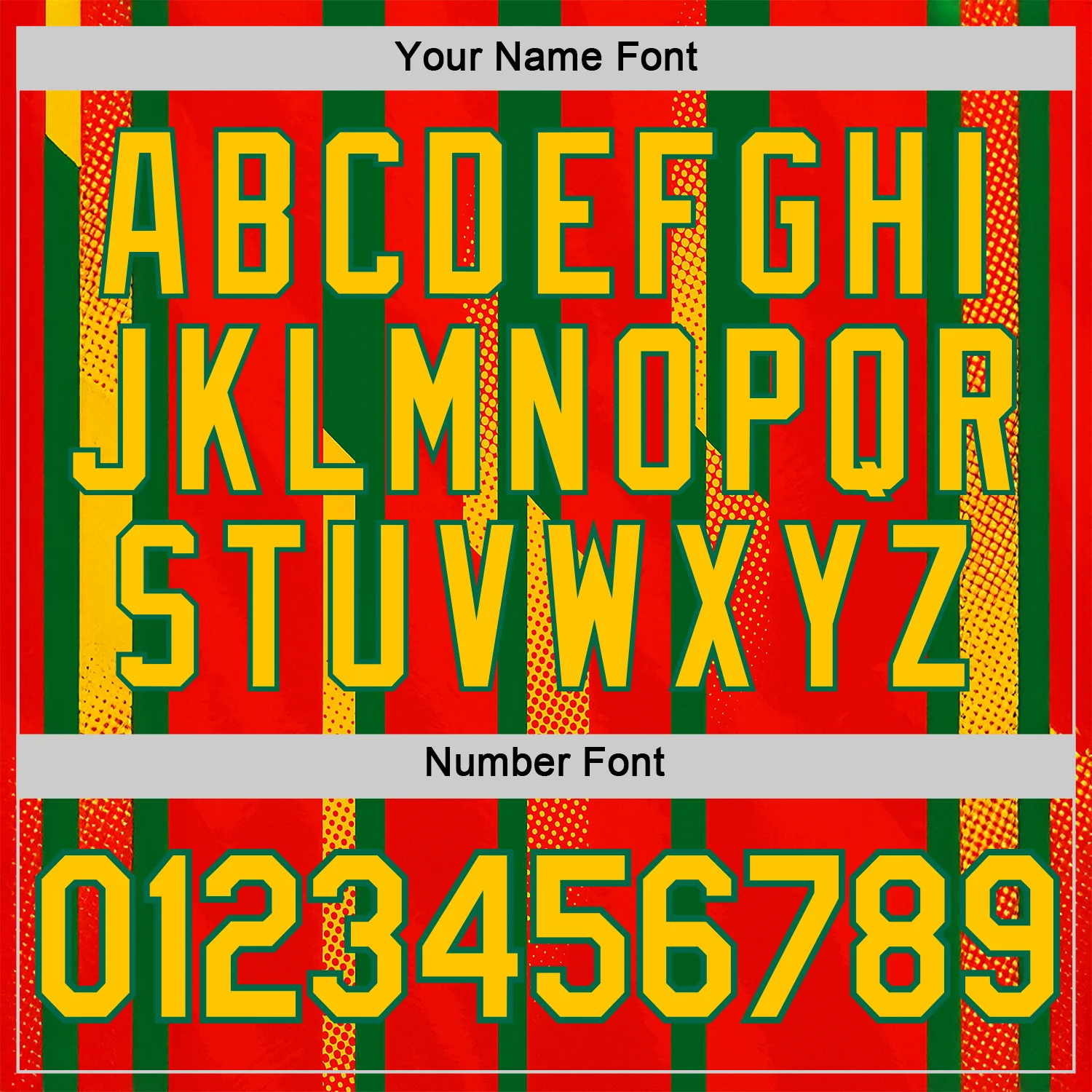 Custom Red Yellow-Kelly Green 3D Pattern Design Mexico Africa Sportswear Performance T-Shirt - Image 4