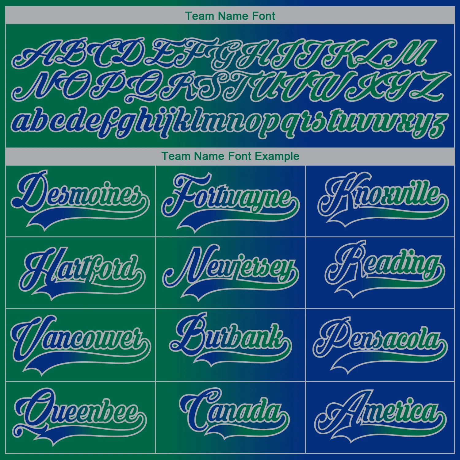 Custom Royal Kelly Green-Gray Gradient Fashion Hockey Lace Neck Jersey - Image 6