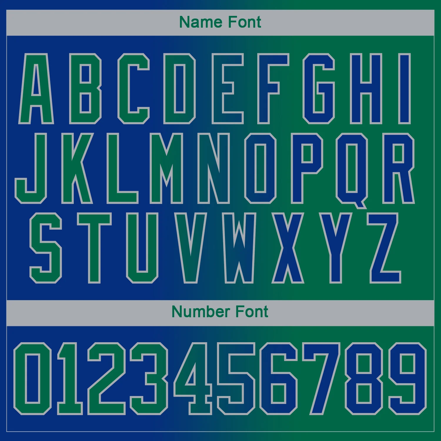 Custom Royal Kelly Green-Gray Gradient Fashion Hockey Lace Neck Jersey - Image 7