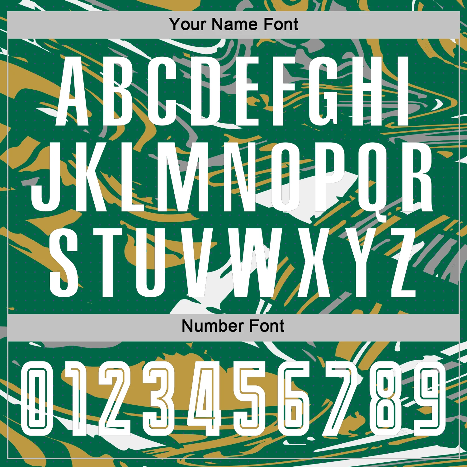 Custom Figure White Kelly Green-Old Gold Fluid Art Splash Sublimation Soccer Uniform Jersey - Image 6