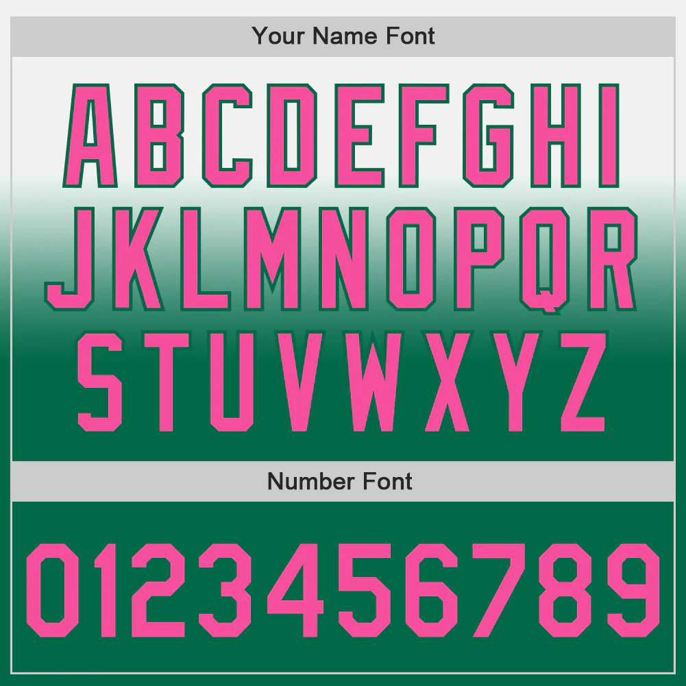 Custom White Pink-Kelly Green Authentic Fade Fashion Baseball Jersey - Image 5