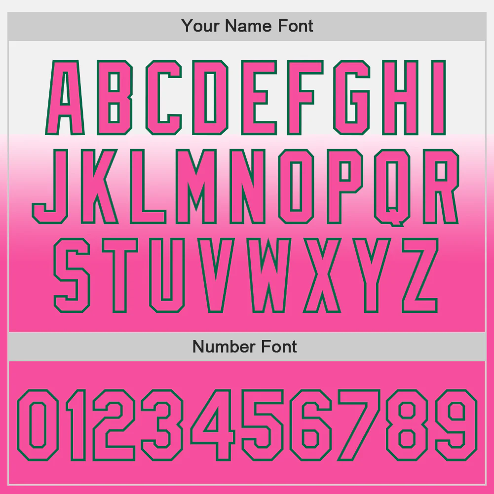 Custom White Pink-Kelly Green Authentic Fade Fashion Baseball Jersey - Image 5