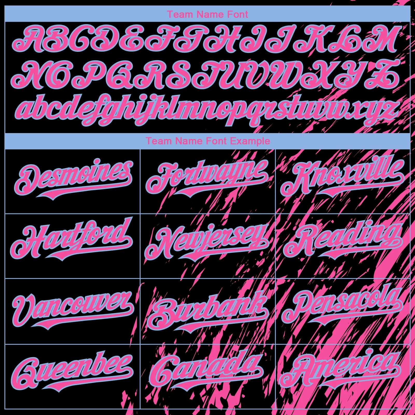 Custom Black Pink-Light Blue Paint Stroke Grunge Streak Authentic Baseball Jersey - Image 4