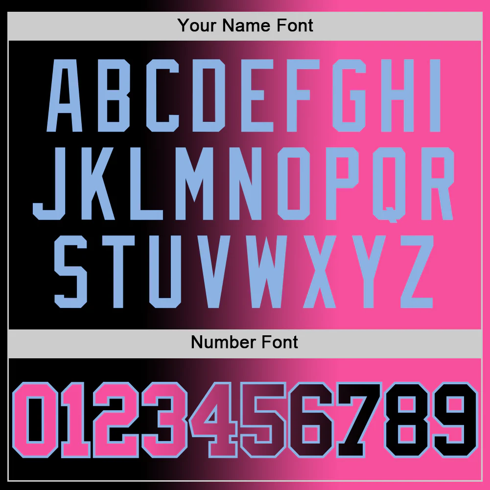 Custom Black Pink-Light Blue Authentic Gradient Fashion Basketball Jersey - Image 5