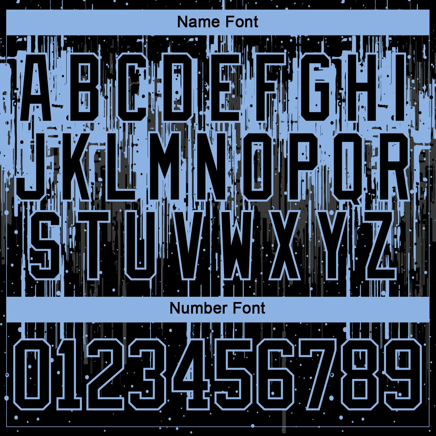 Custom Black Light Blue Steel Gray-White Dripping Splatter Pattern Hockey Lace Neck Jersey - Image 7