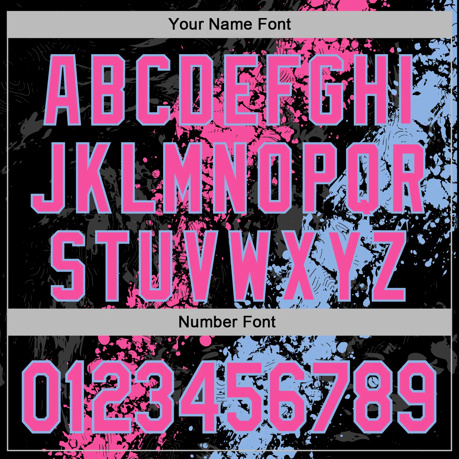 Custom Stitched Black Pink-Light Blue Splash Sports Pullover Sweatshirt Hoodie - Image 6
