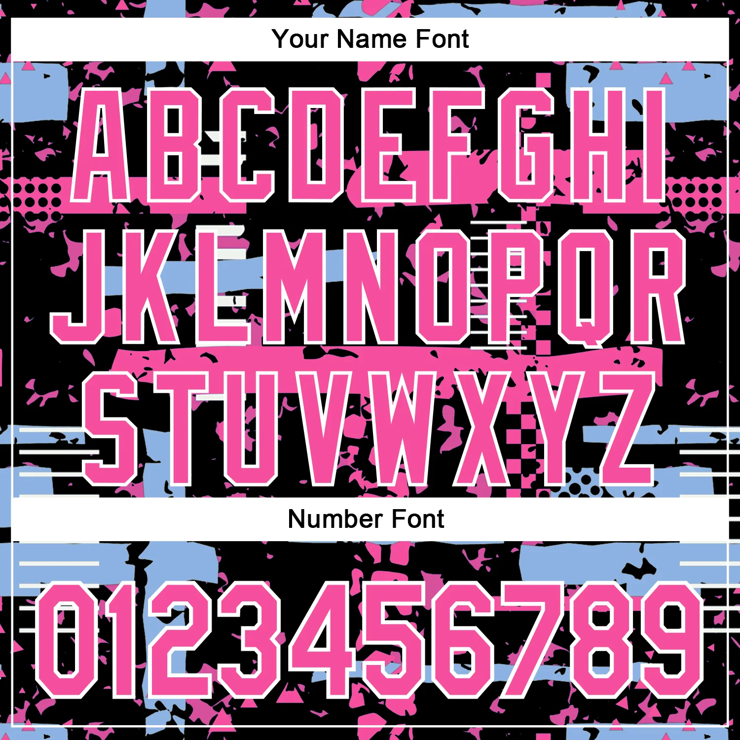 Custom Black Pink Light Blue-White Abstract Fragment Shape Bomber Full-Snap Varsity Letterman Hoodie Jacket - Image 6