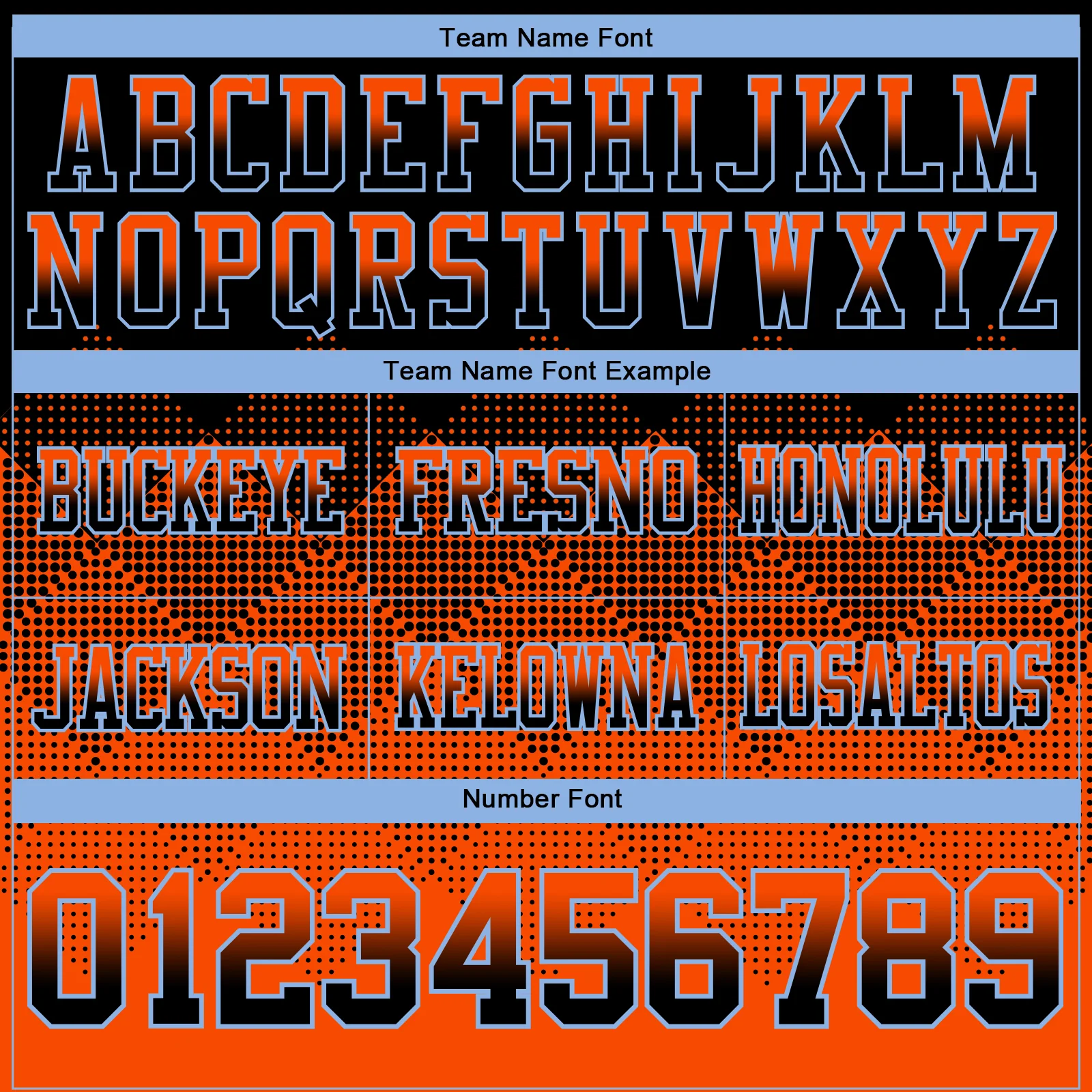 Custom Black Orange-Light Blue Authentic Gradient Square Shape Flag Football Jersey - Image 3