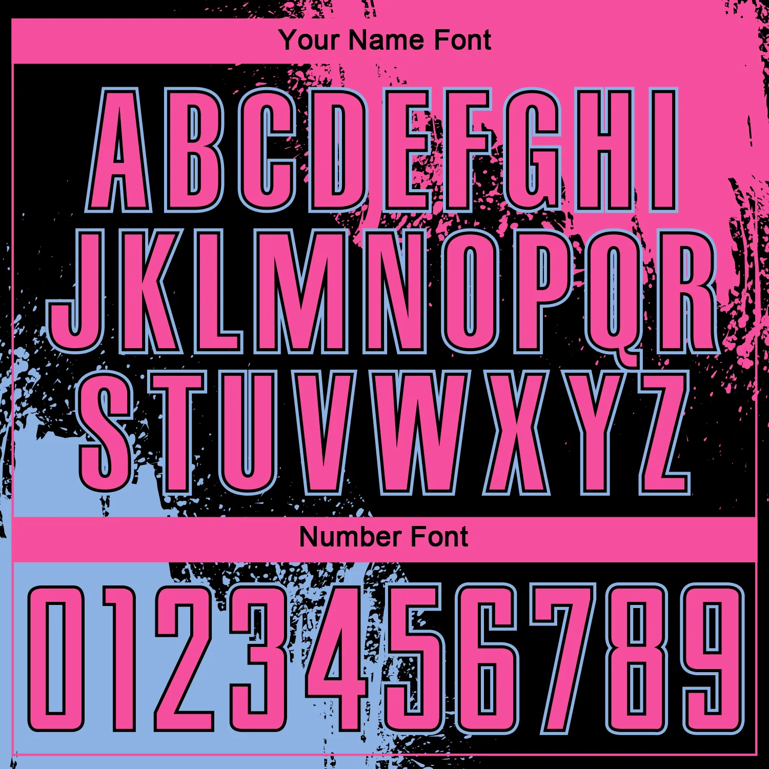 Custom Black Pink-Light Blue Abstract Brush Stroke Sports Sublimation Soccer Uniform Jersey - Image 6
