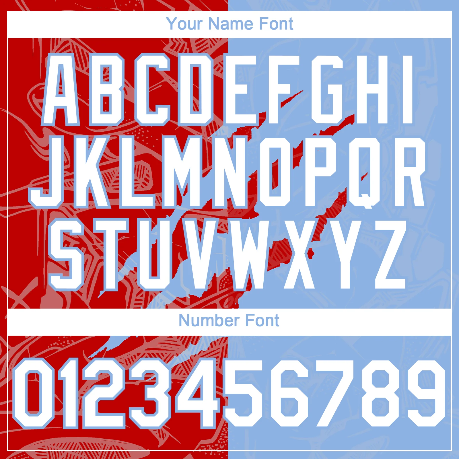 Custom Graffiti Pattern White Light Blue-Red 3D Scratch Authentic Baseball Jersey - Image 5