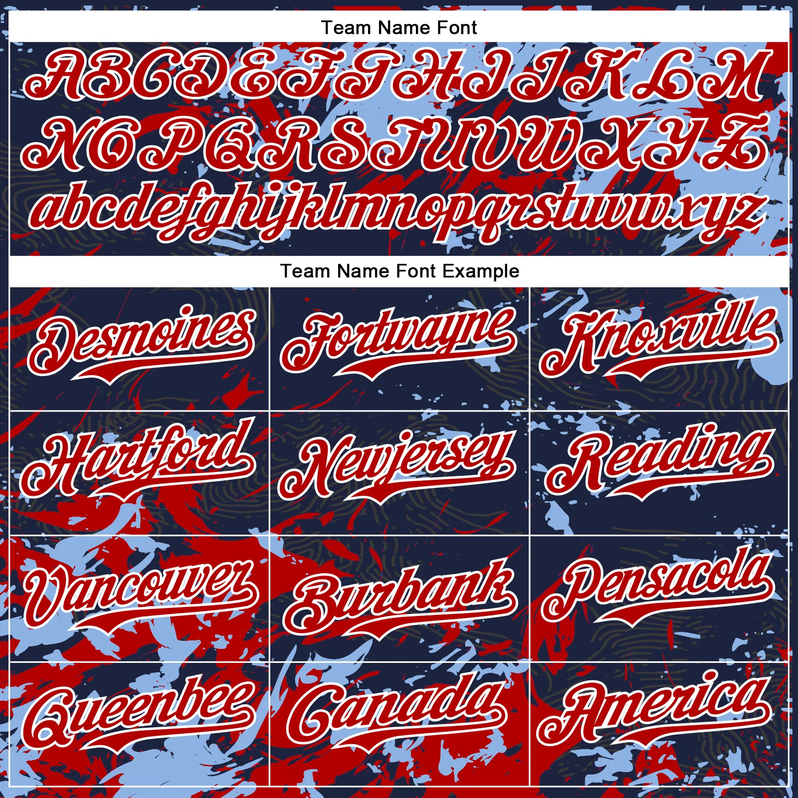 Custom Navy Red Light Blue-White Splash Bomber Full-Snap Varsity Letterman Hoodie Jacket - Image 5