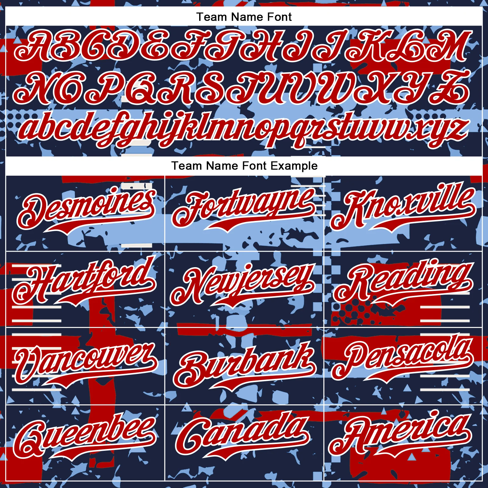 Custom Navy Red Light Blue-White Abstract Fragment Shape Bomber Full-Snap Varsity Letterman Hoodie Jacket - Image 5