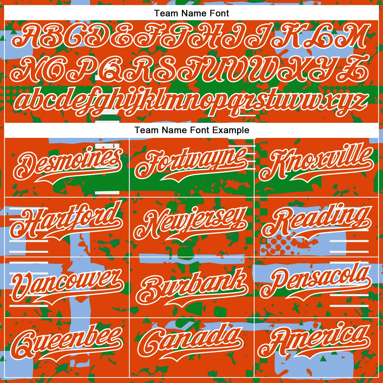 Custom Orange Light Blue Grass Green-White Abstract Fragment Shape Bomber Full-Snap Varsity Letterman Hoodie Jacket - Image 5