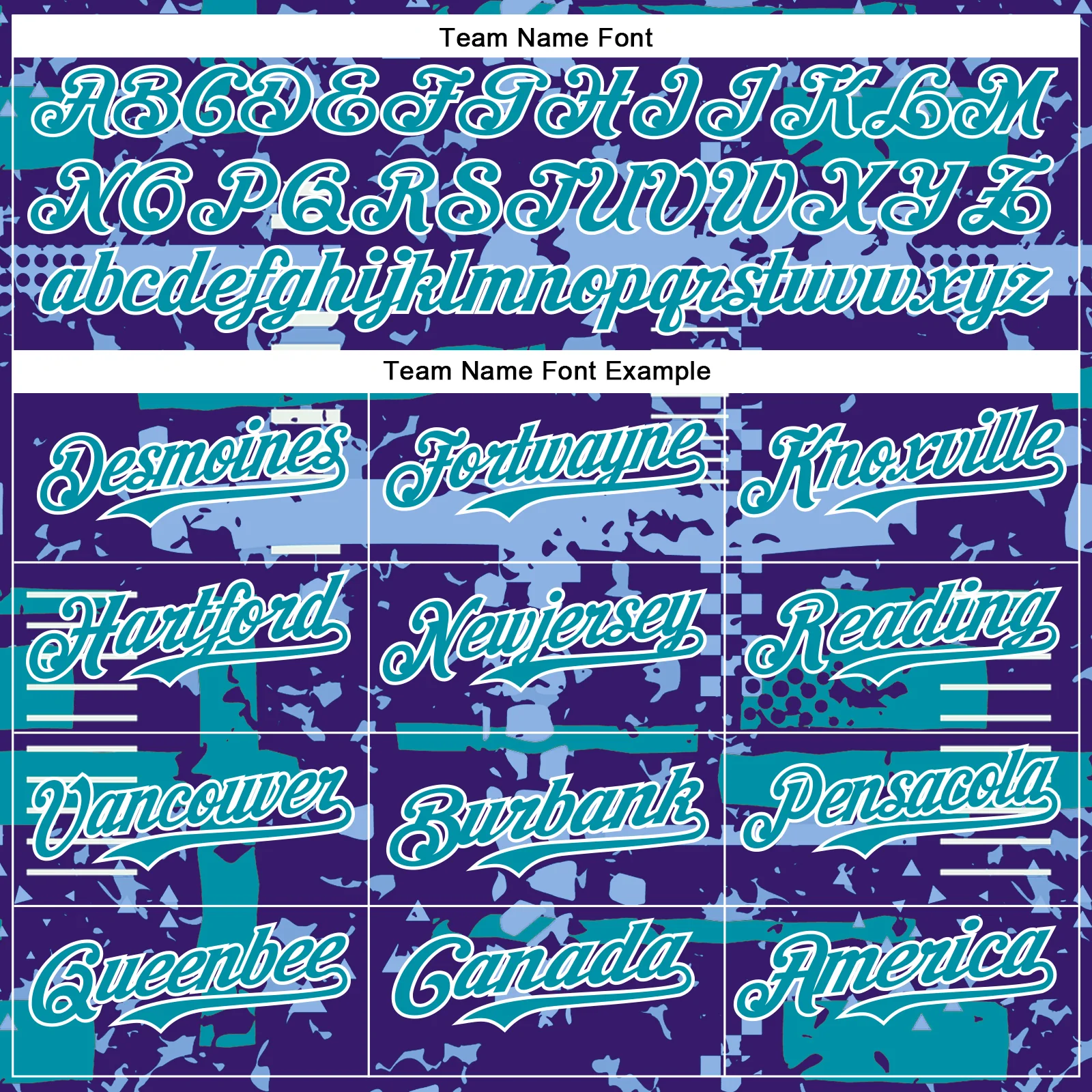 Custom Purple Teal Light Blue-White Abstract Fragment Shape Bomber Full-Snap Varsity Letterman Hoodie Jacket - Image 5