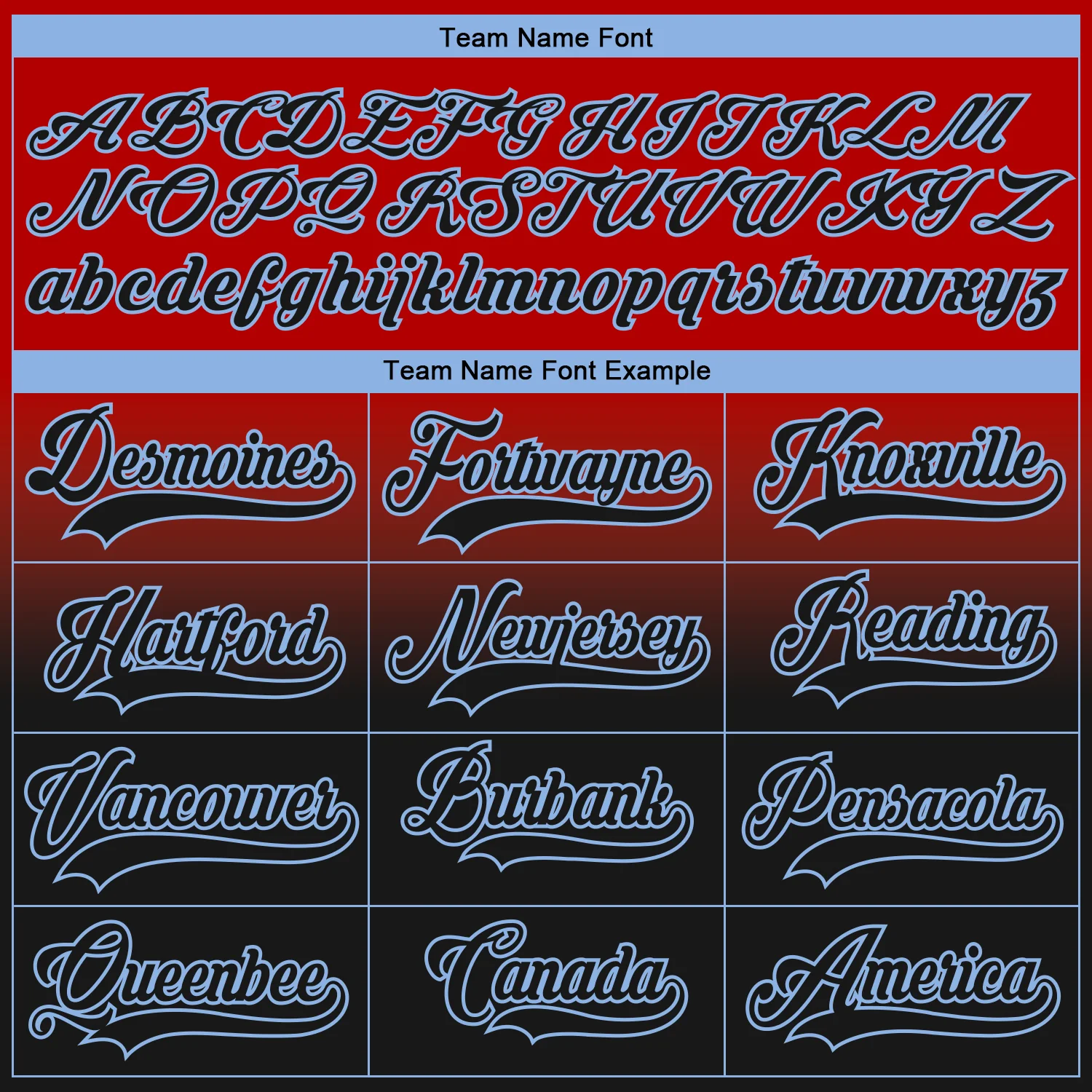 Custom Red Black-Light Blue Fade Fashion Hockey Lace Neck Jersey - Image 7