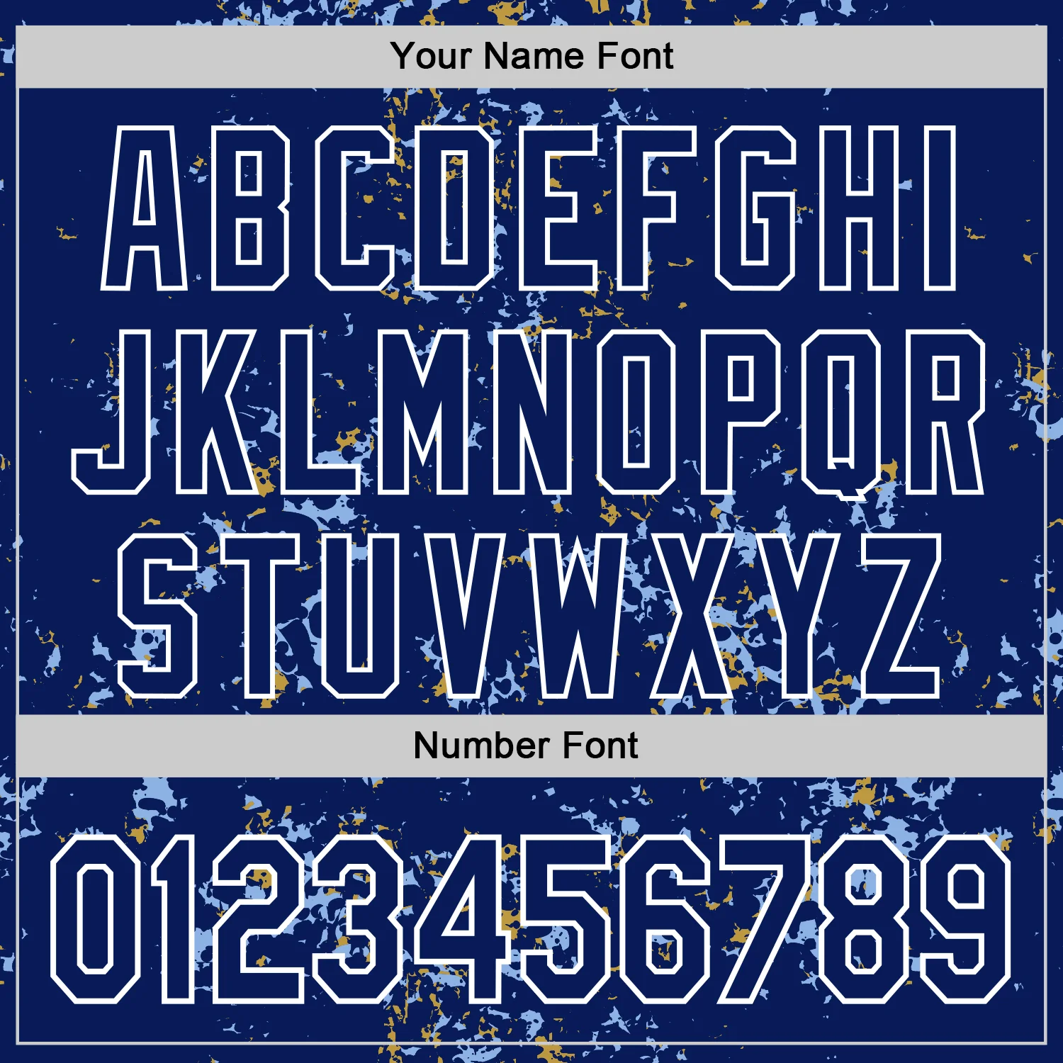 Custom Royal Light Blue Old Gold-White Fragment Pattern Bomber Full-Snap Varsity Letterman Hoodie Jacket - Image 6