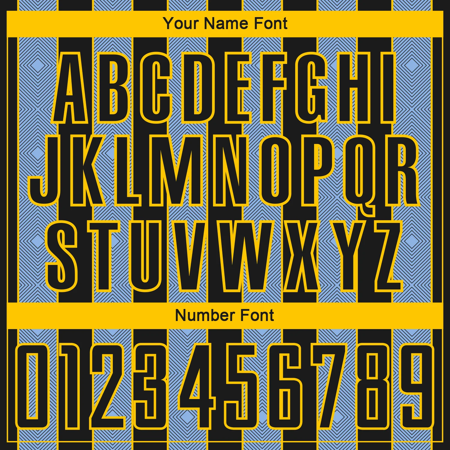 Custom Black Light Blue-Yellow Pinstripe Line Sports Sublimation Soccer Uniform Jersey - Image 6