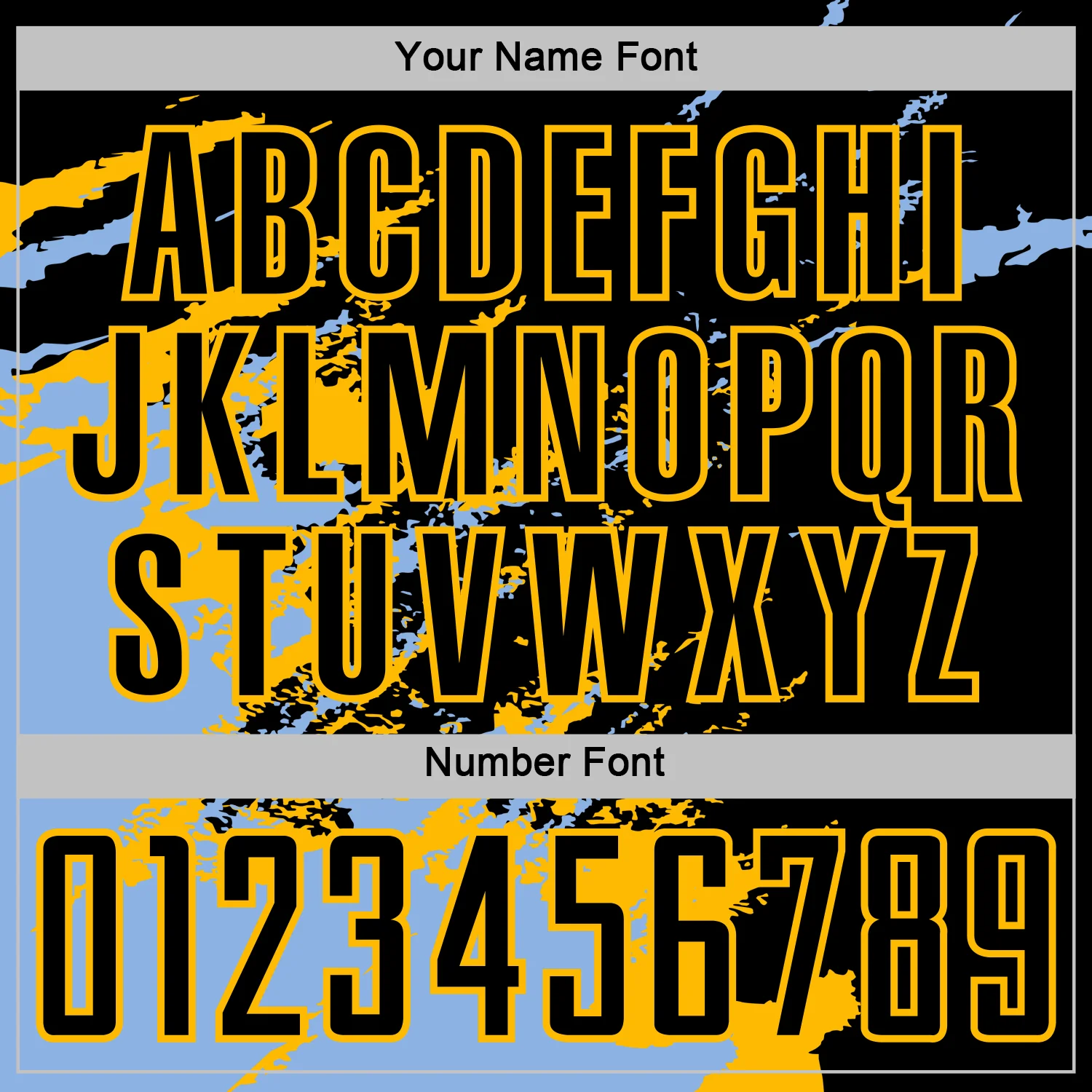 Custom Black Light Blue-Gold Abstract Fragment Art Splash Sports Sublimation Soccer Uniform Jersey - Image 6