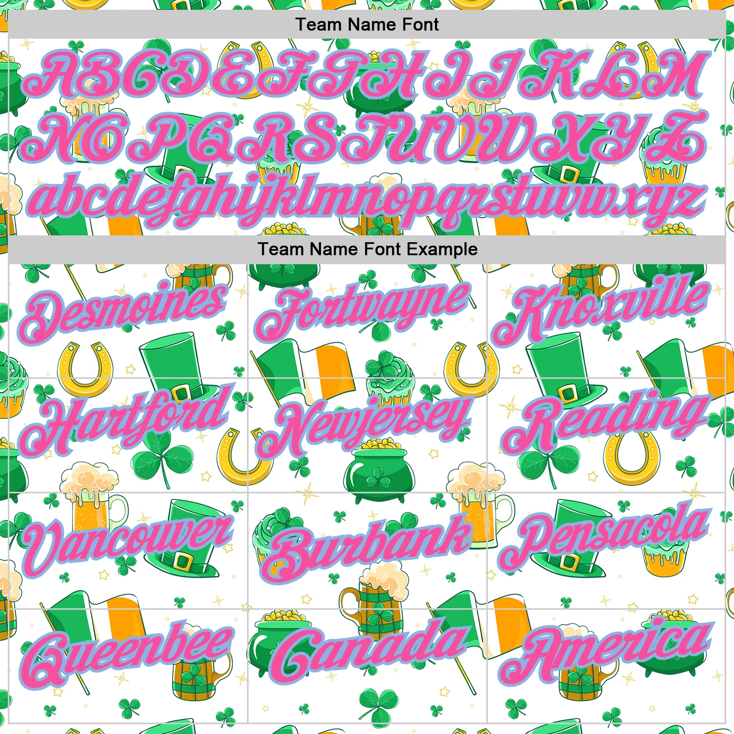 Custom White Pink-Light Blue 3D St. Patrick's Day Shamrock Beer Performance Polo Shirt - Image 4