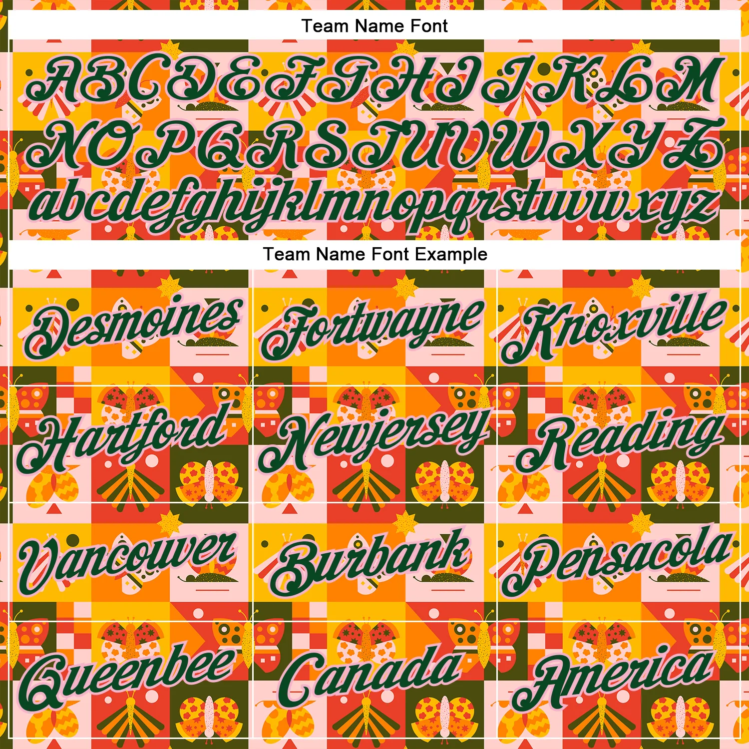 Custom Stitched Bay Orange Green-Light Pink 3D Ambartive Checkered Butterfly Pattern Sports Pullover Sweatshirt Hoodie - Image 3