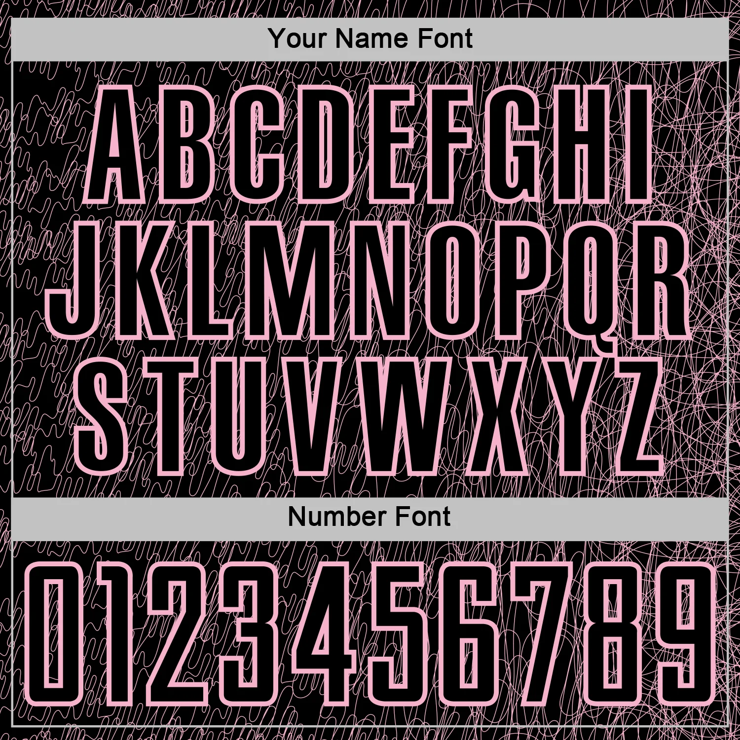 Custom Black Light Pink Abstract Scribble Curve Line Pattern Sports Sublimation Soccer Uniform Jersey - Image 6