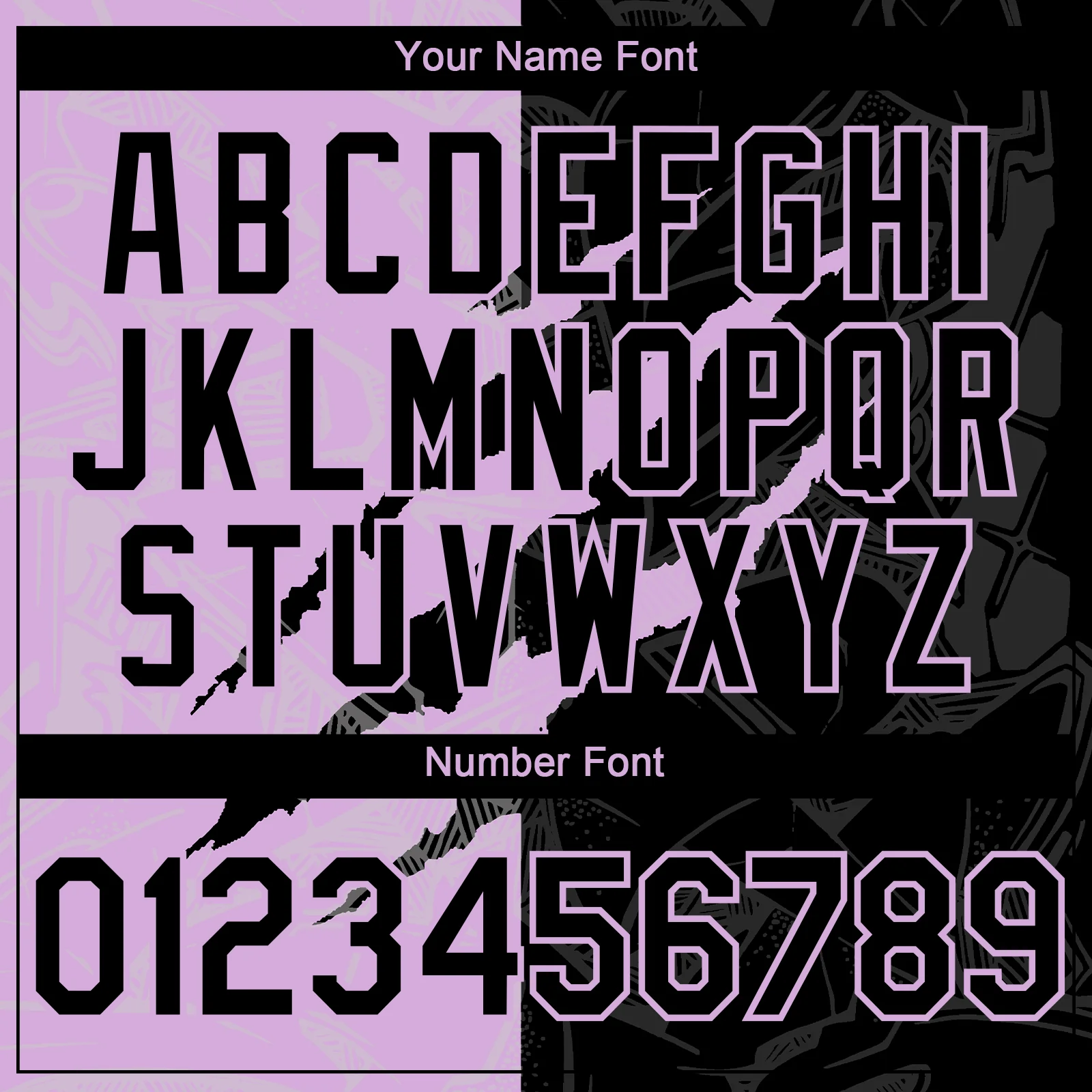 Custom Graffiti Pattern Black-Light Purple 3D Scratch Authentic Baseball Jersey - Image 5