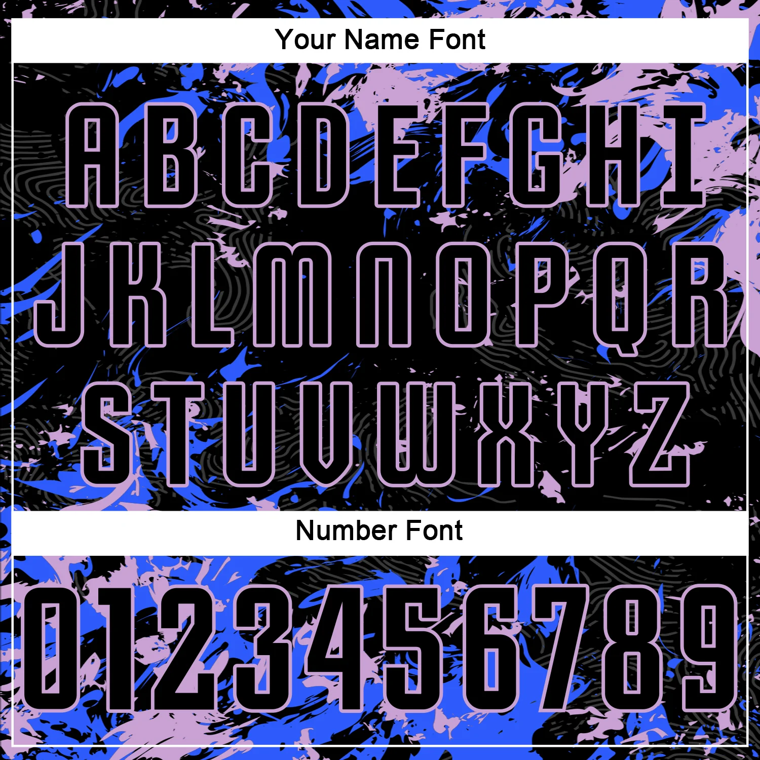 Custom Black Light Purple-Royal Fluid Art Splash Sublimation Soccer Uniform Jersey - Image 6
