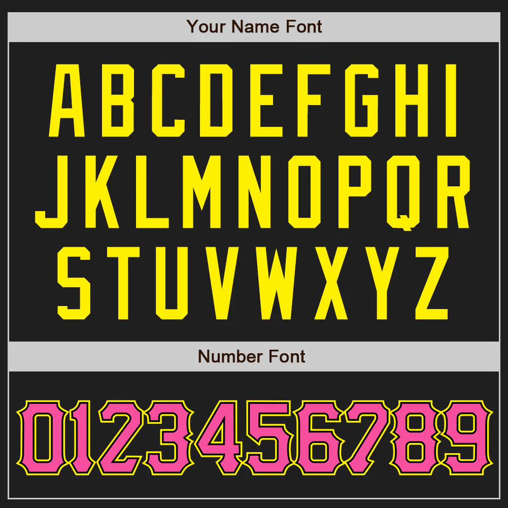 Custom Black Pink Pinstripe Light Yellow Authentic Baseball Jersey - Image 5