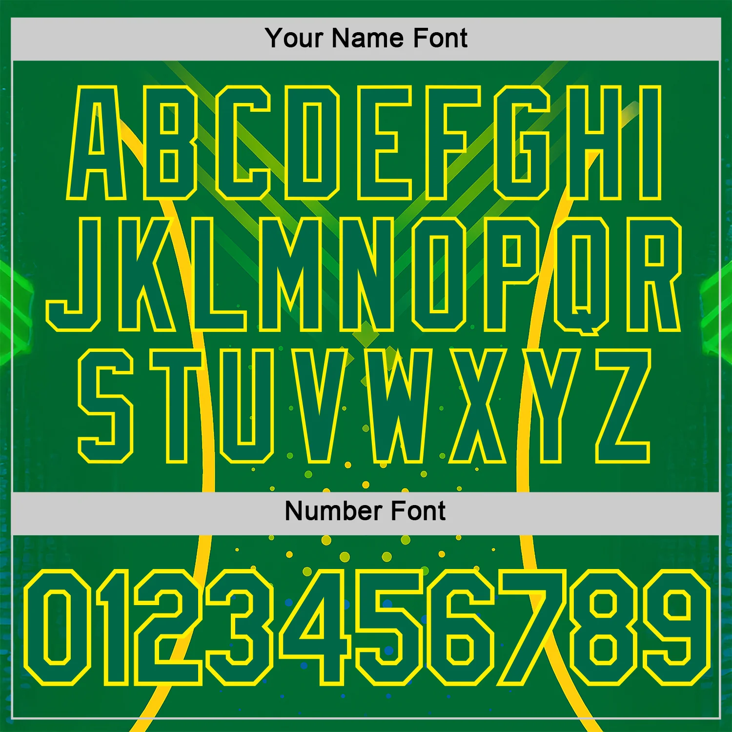 Custom Green Kelly Green-Light Yellow 3D Pattern Design Brazil Jamaica Sportswear Performance T-Shirt - Image 4