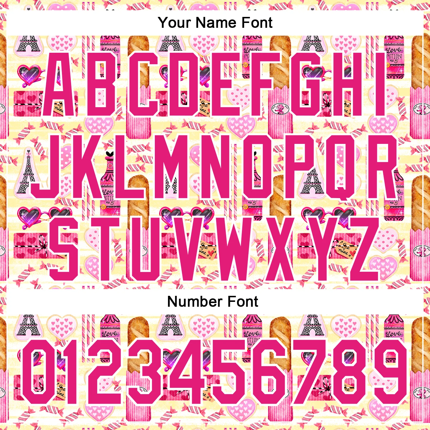 Custom Stitched White Hot Pink-Light Yellow 3D Emi Bee Parisian Valentine Sports Pullover Sweatshirt Hoodie - Image 4