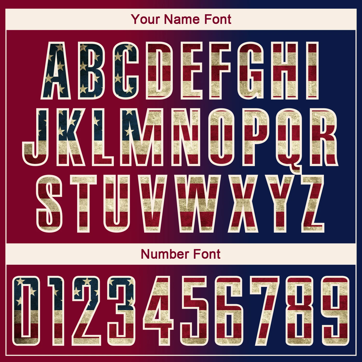 Custom Navy Vintage USA Flag Maroon-Cream Sublimation Gradient Fashion Soccer Uniform Jersey - Image 6