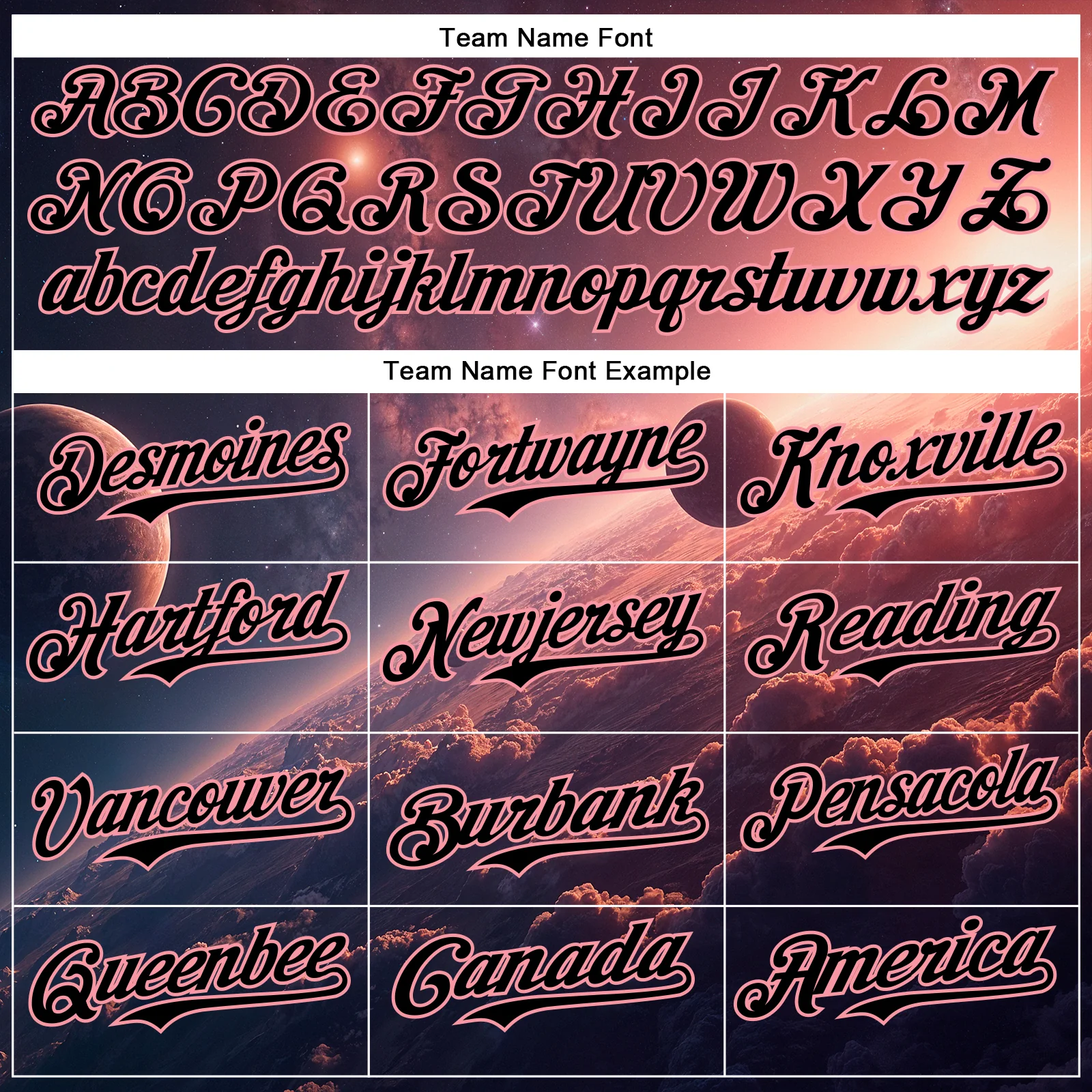 Custom Black Medium Pink 3D Pattern Design Outer Space Solar Authentic Baseball Jersey - Image 4