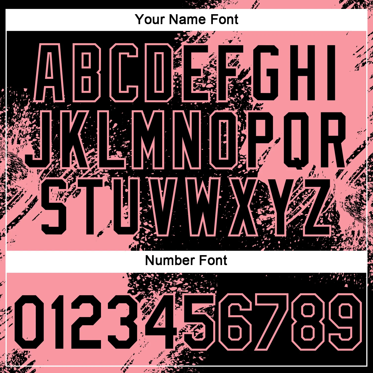 Custom Black Medium Pink 3D Pattern Design Abstract Brush Stroke Performance T-Shirt - Image 4
