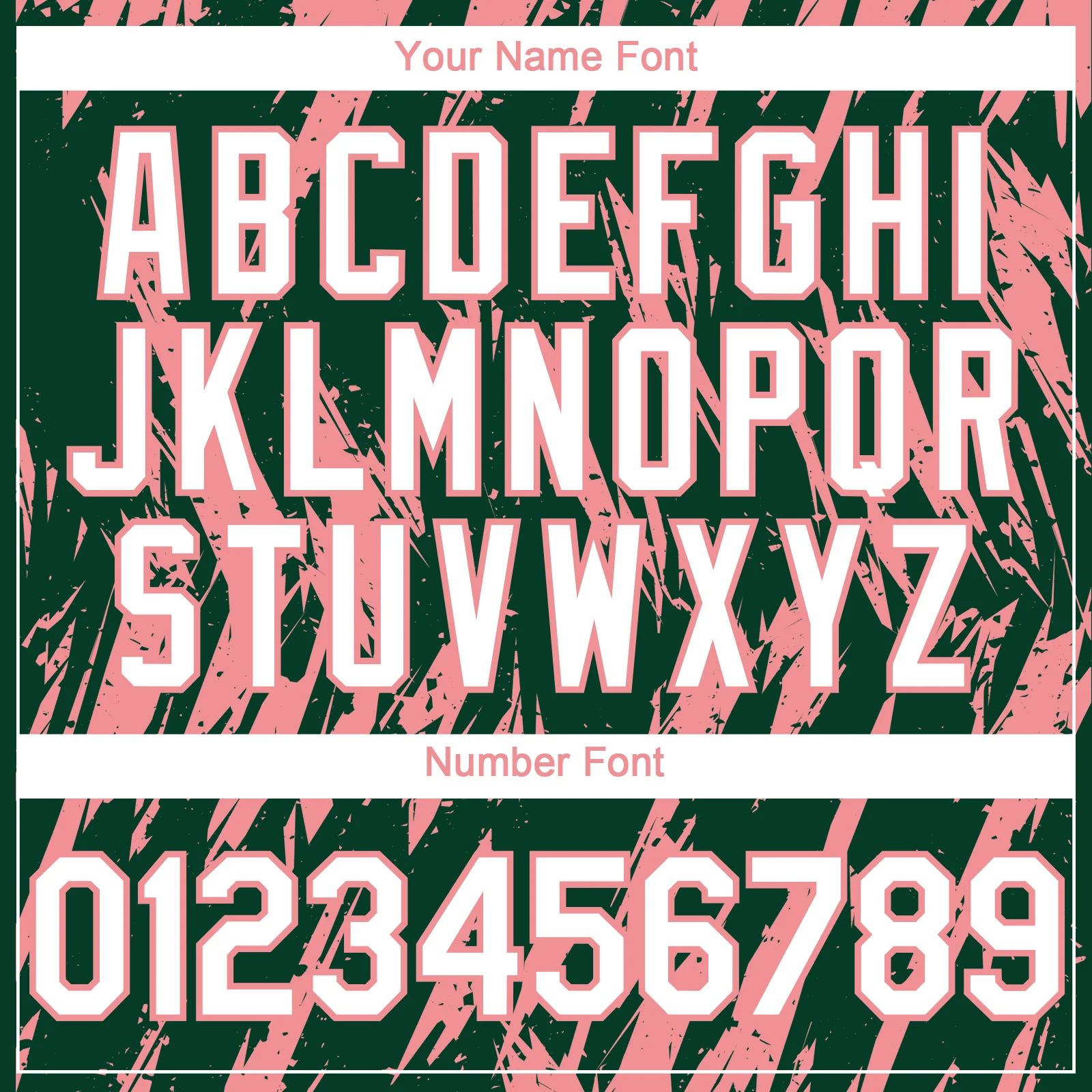 Custom Green White-Medium Pink Splatter Torn Sharp Brush Stroke Authentic Baseball Jersey - Image 5