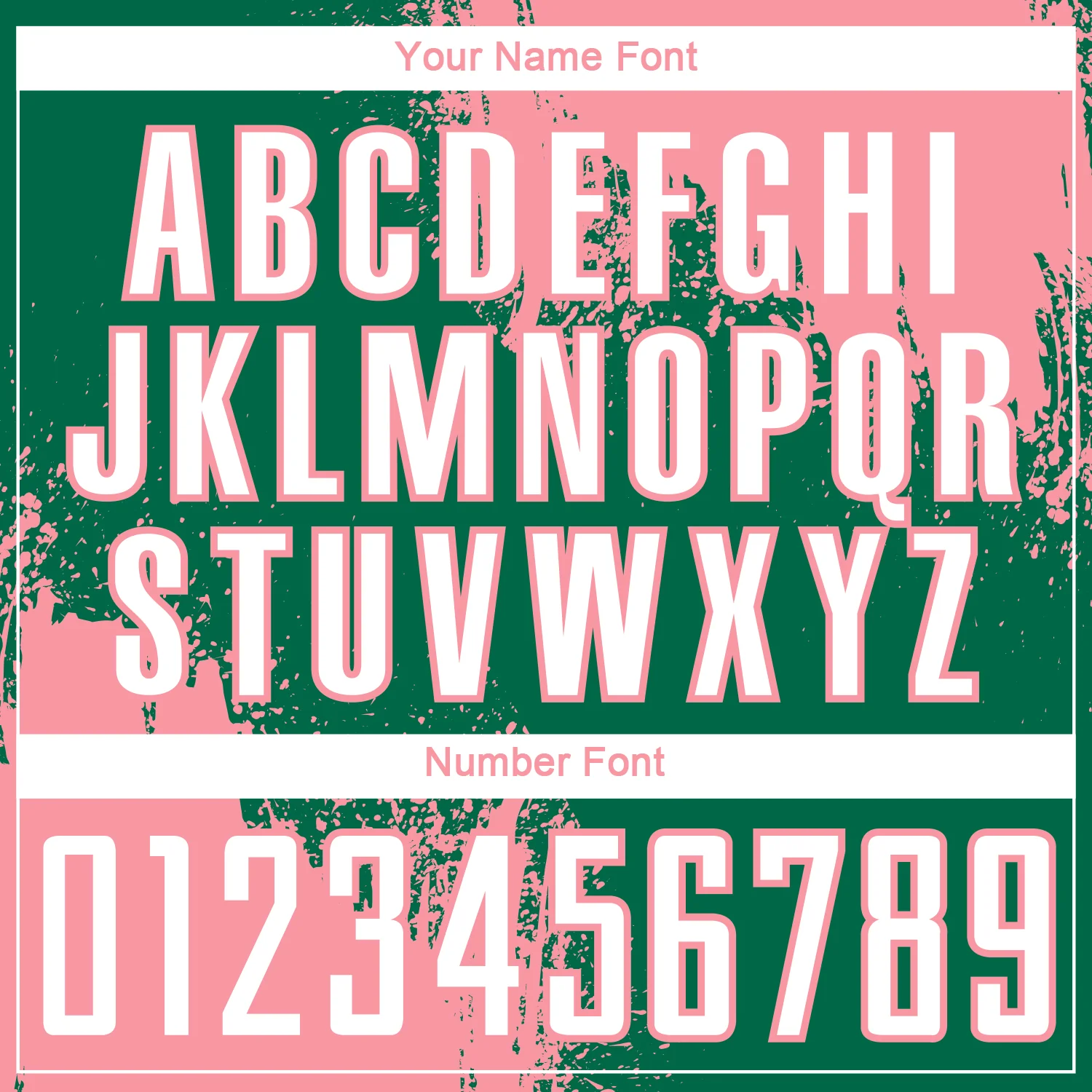 Custom Kelly Green White-Medium Pink Abstract Brush Stroke Sports Sublimation Soccer Uniform Jersey - Image 6