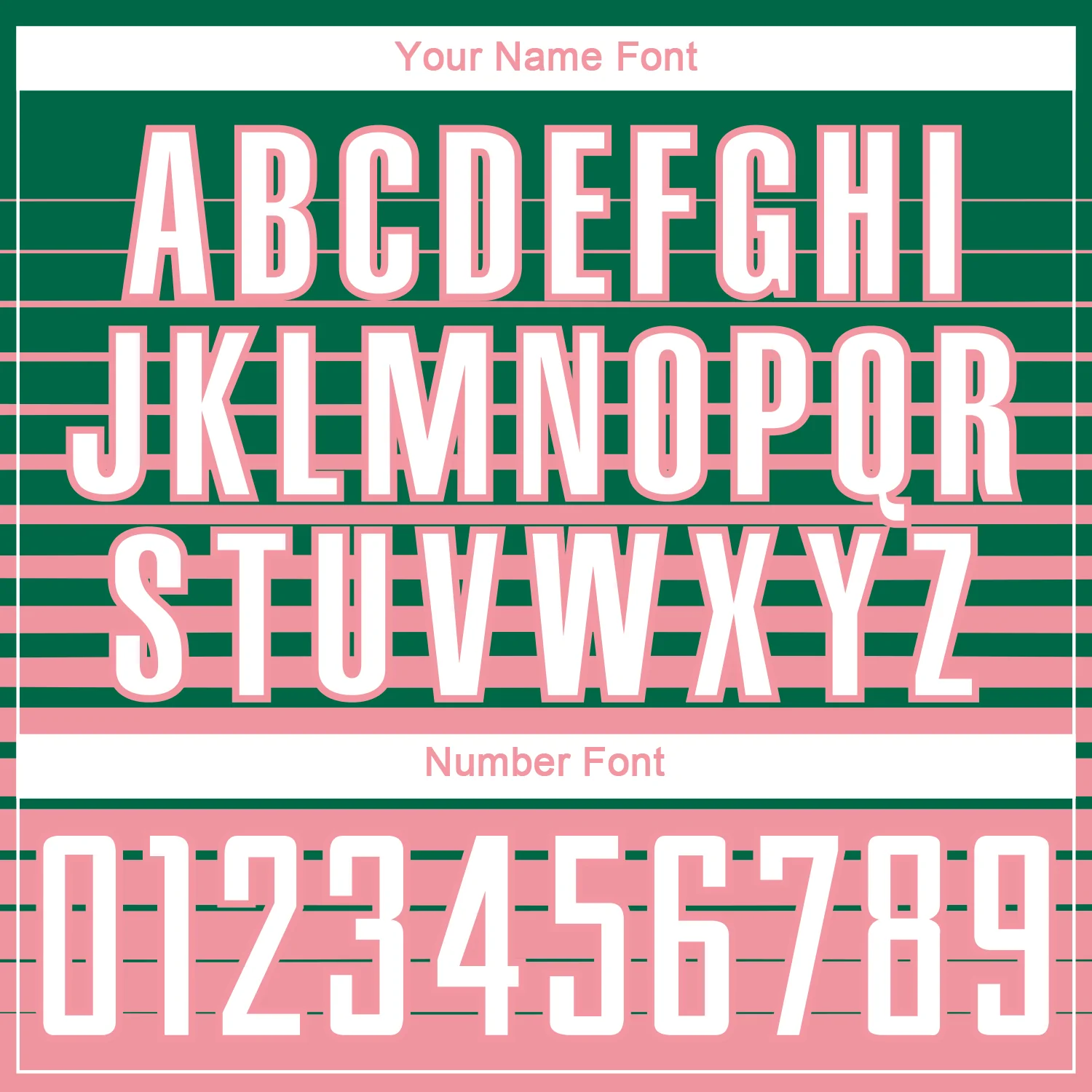 Custom Kelly Green White-Medium Pink Gradient Pinstripe Sublimation Soccer Uniform Jersey - Image 6