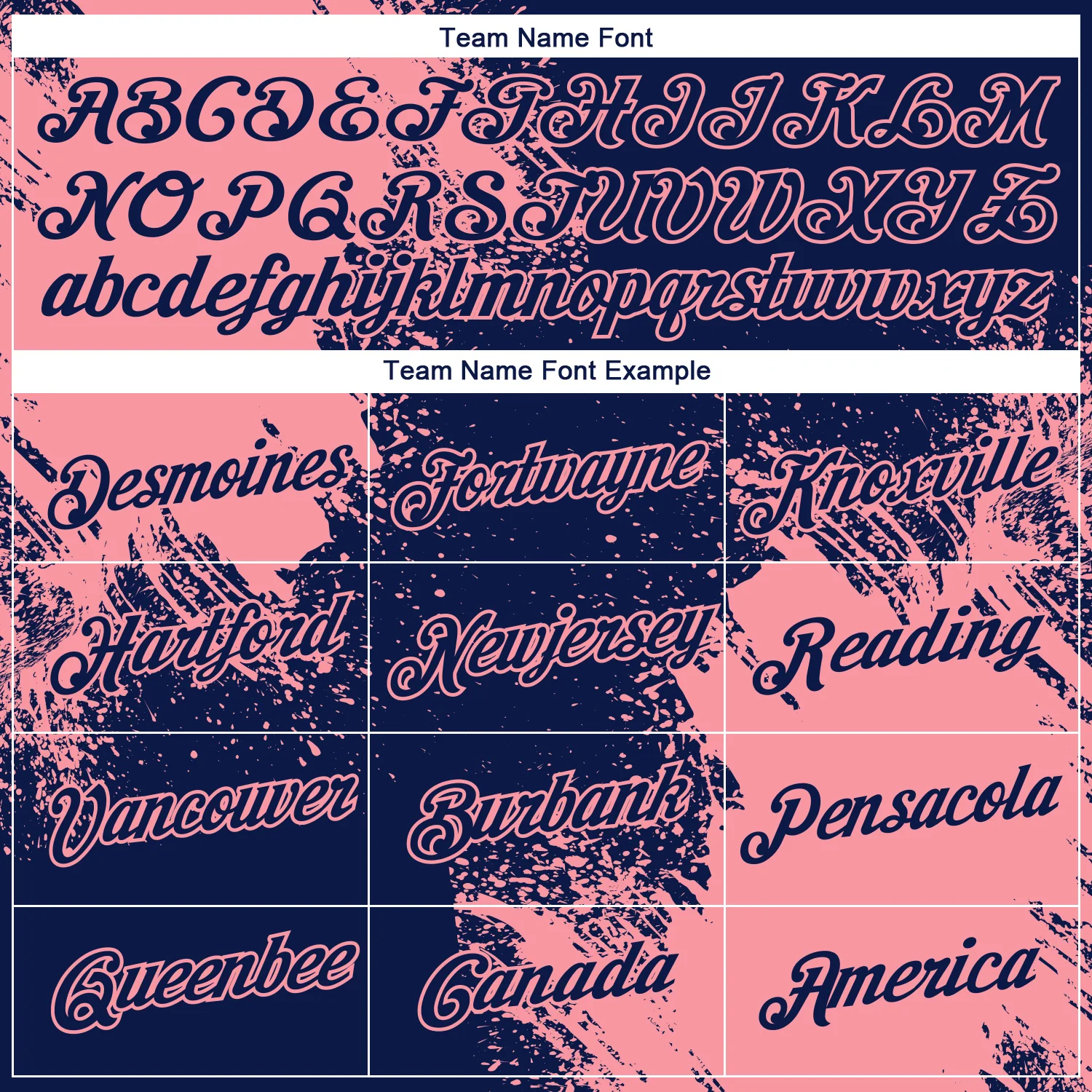 Custom Navy Medium Pink 3D Pattern Design Abstract Brush Stroke Performance T-Shirt - Image 3