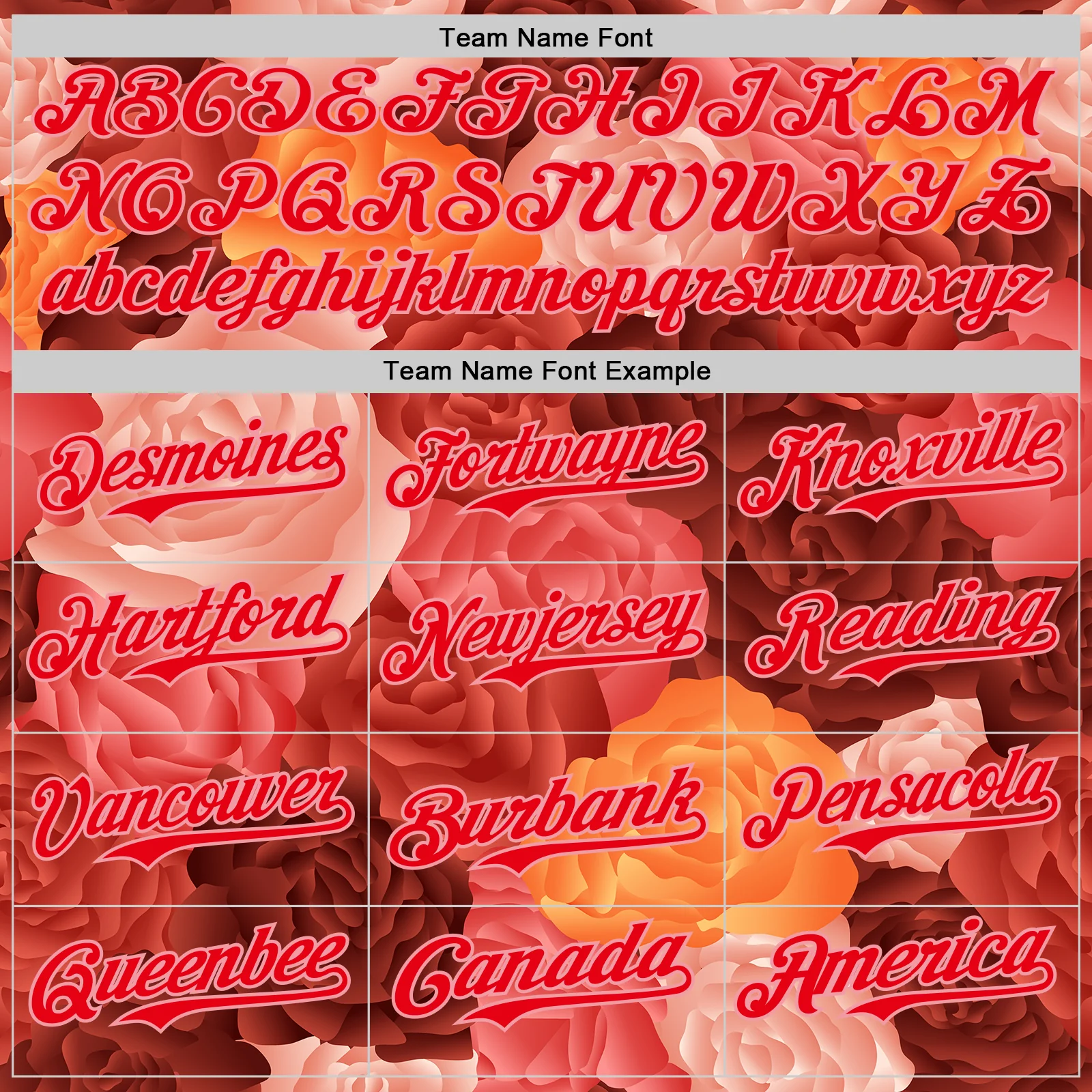 Custom Red Fire Red-Medium Pink 3D Ambartive Rose Pattern Authentic Baseball Jersey - Image 4