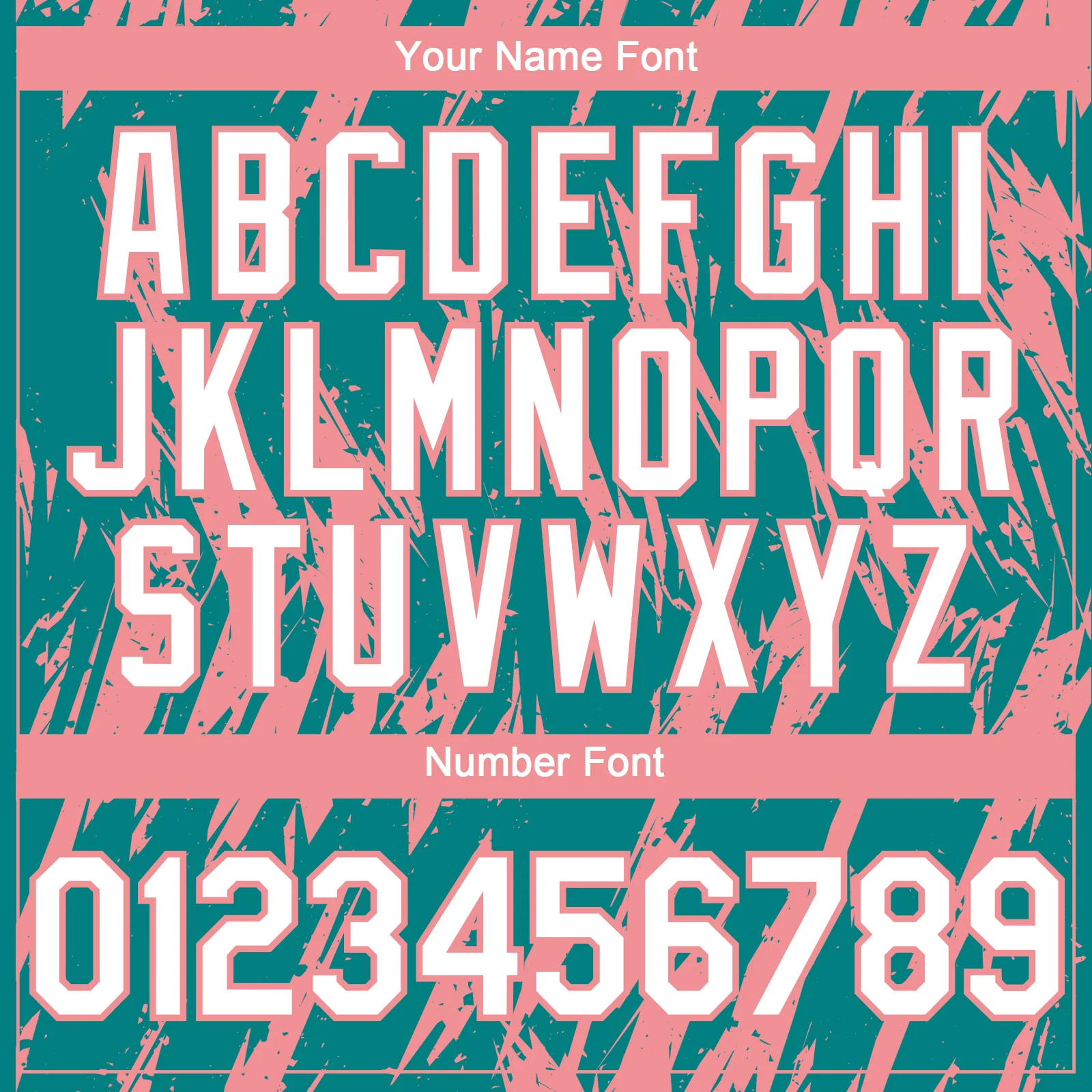 Custom Teal White-Medium Pink Splatter Torn Sharp Brush Stroke Authentic Baseball Jersey - Image 5